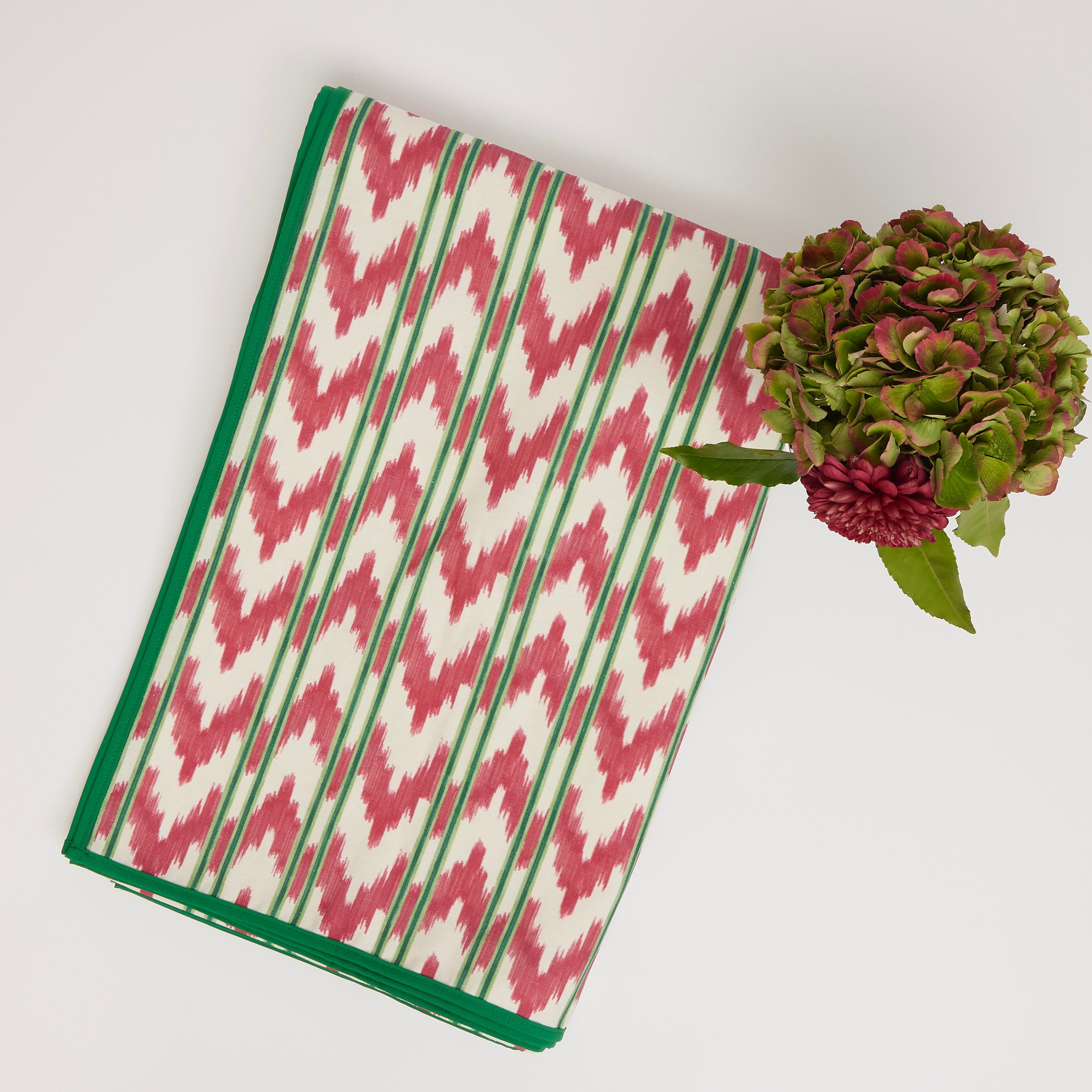 Cabana Red Ikat Tablecloth - 150x300cm