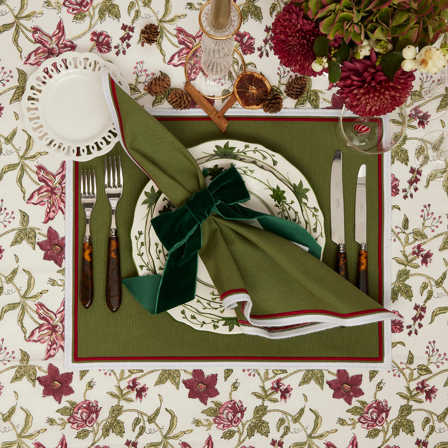 Green Napkins and Placemats (set of 4)