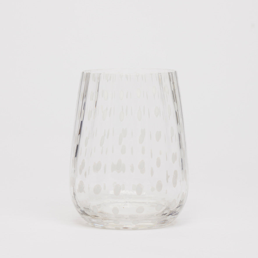 Speckled Clear Water Glass (set of 4)