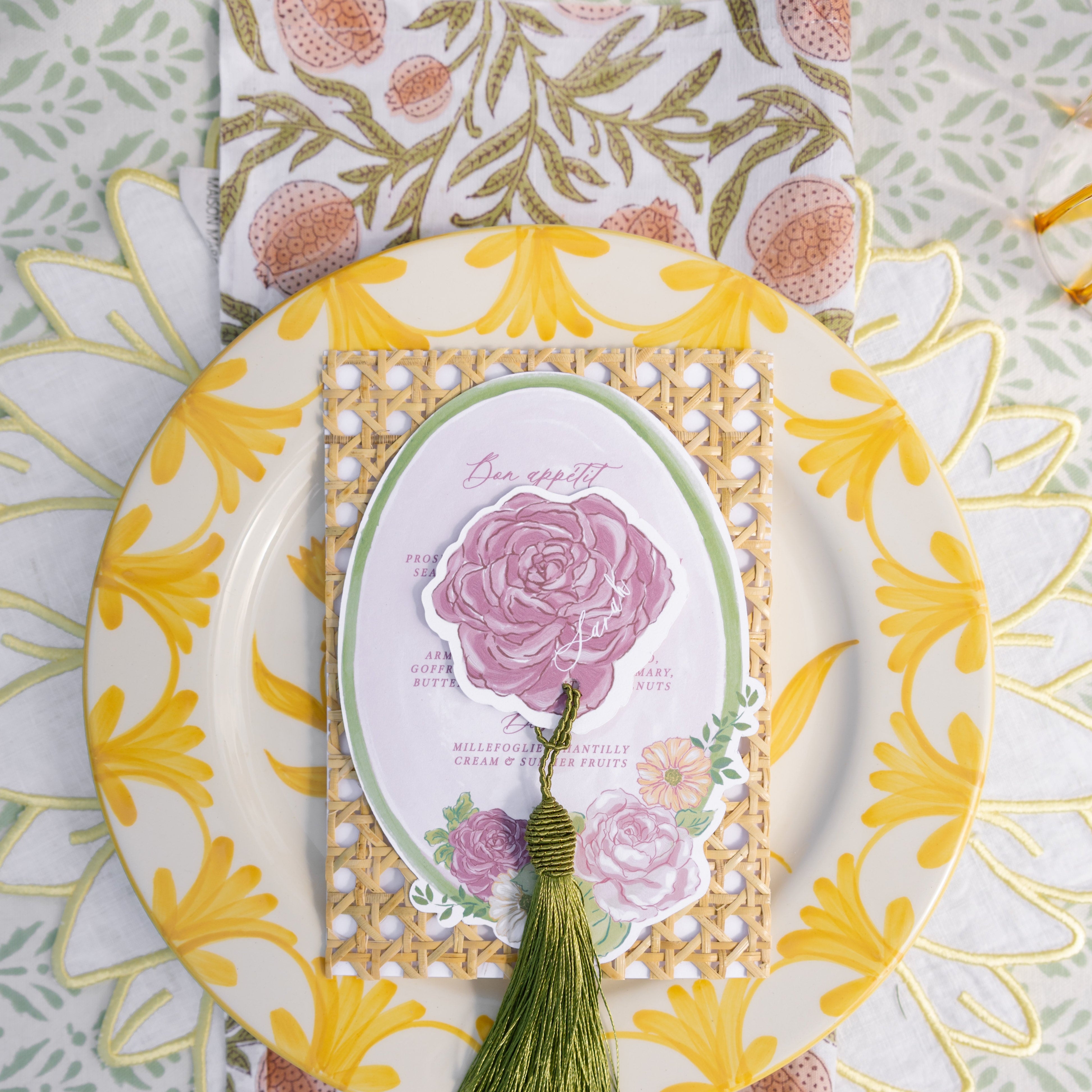 Rent: Pink Alana Pomegranate Napkin (40x40cm)