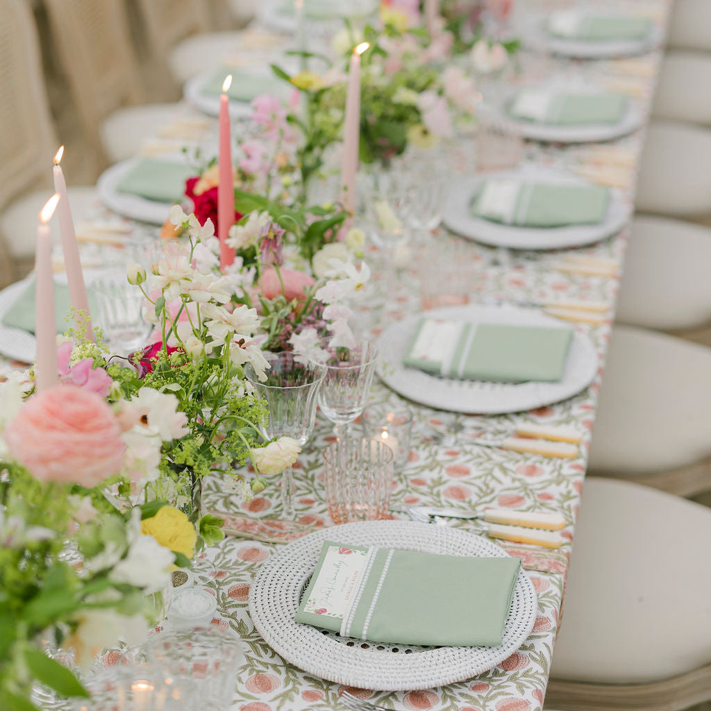 Rent: Alana Pink Pomegranate Tablecloth