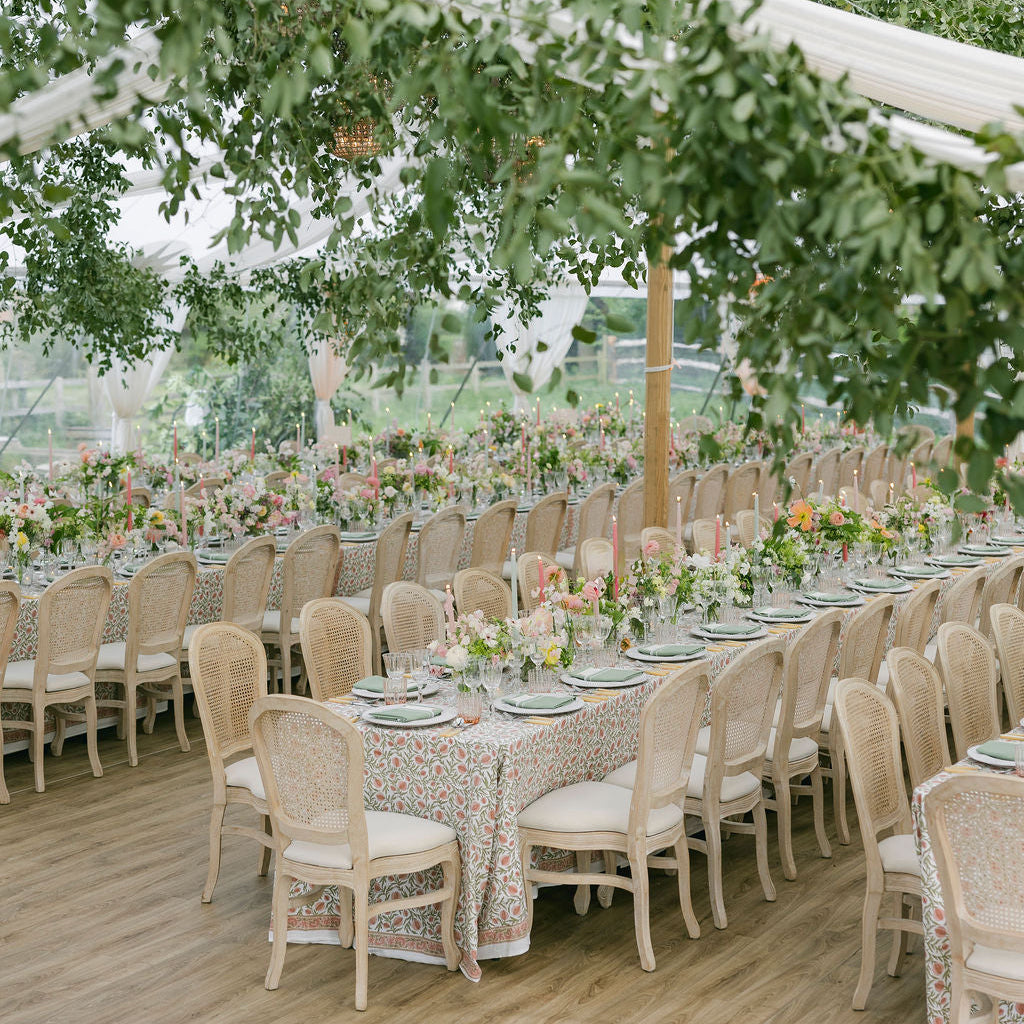 Rent: Alana Pink Pomegranate Tablecloth