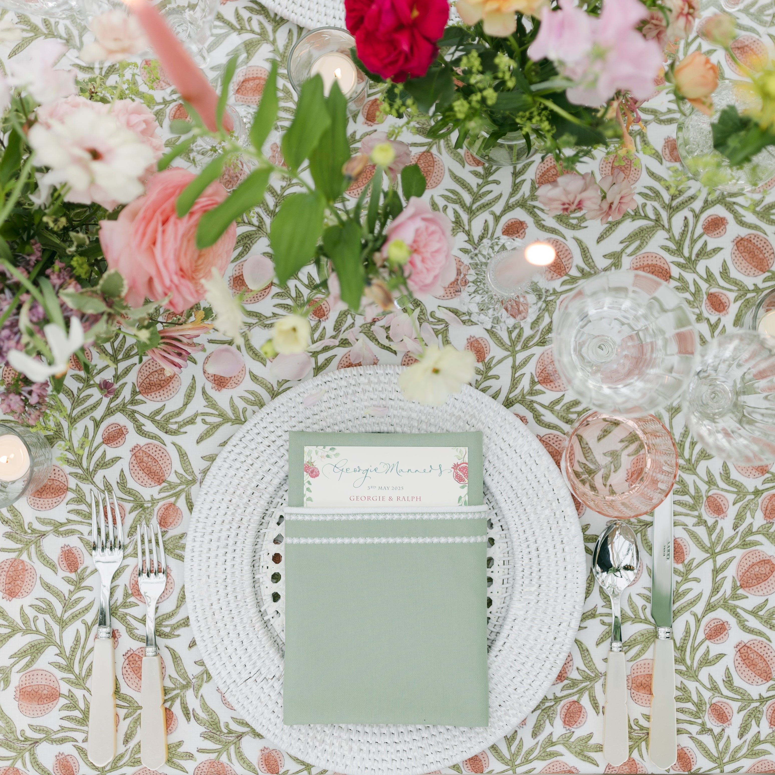 Rent: White Rattan Charger