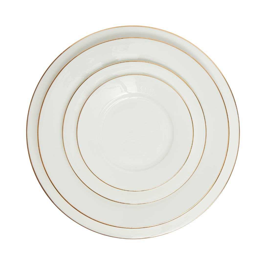 Rent: Aurum Gold Dinner Set From