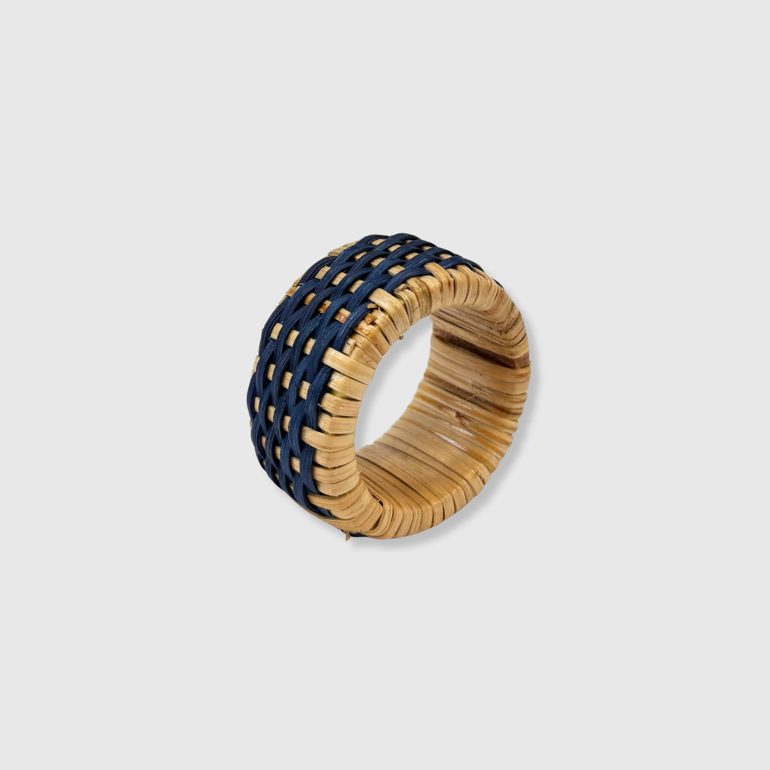 Rent: Navy Woven Napkin Ring