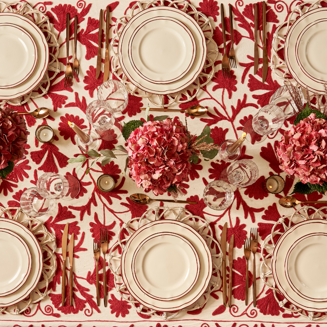 Archive Sale: Scarlett Suzani Tablecloth (180 x 300cm)