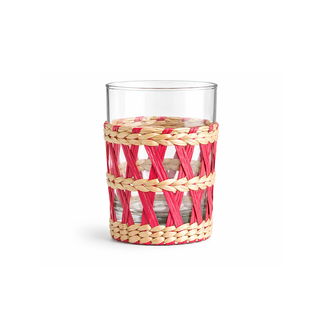 Rent: Pink Wicker Tumbler (9.5cm)