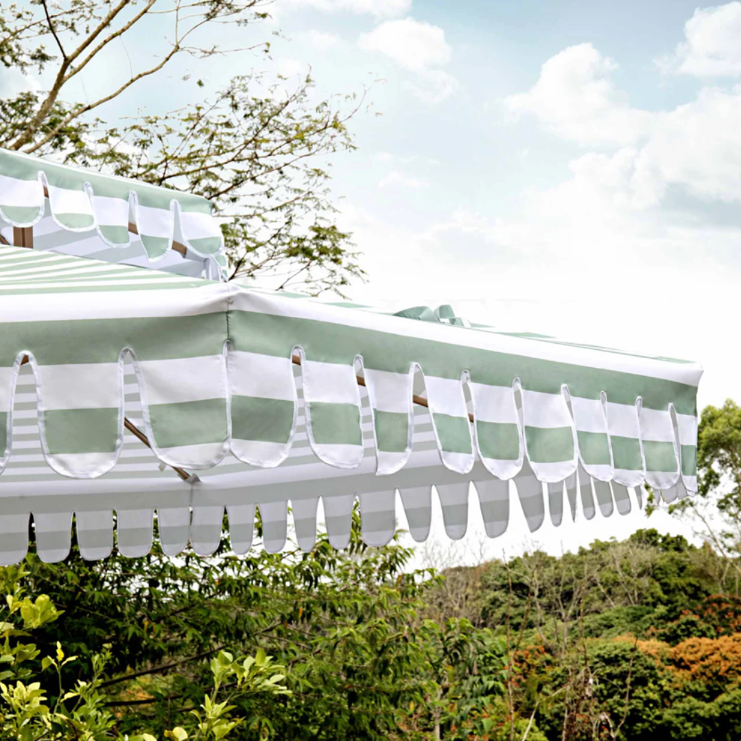 Rent: Sage Stripe Parasol