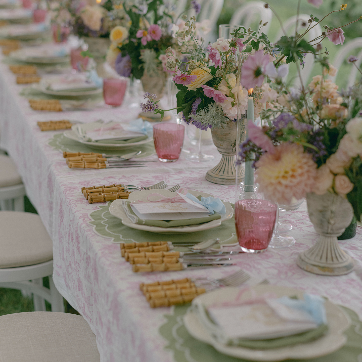 Rent: Allegra Pink Tablecloth