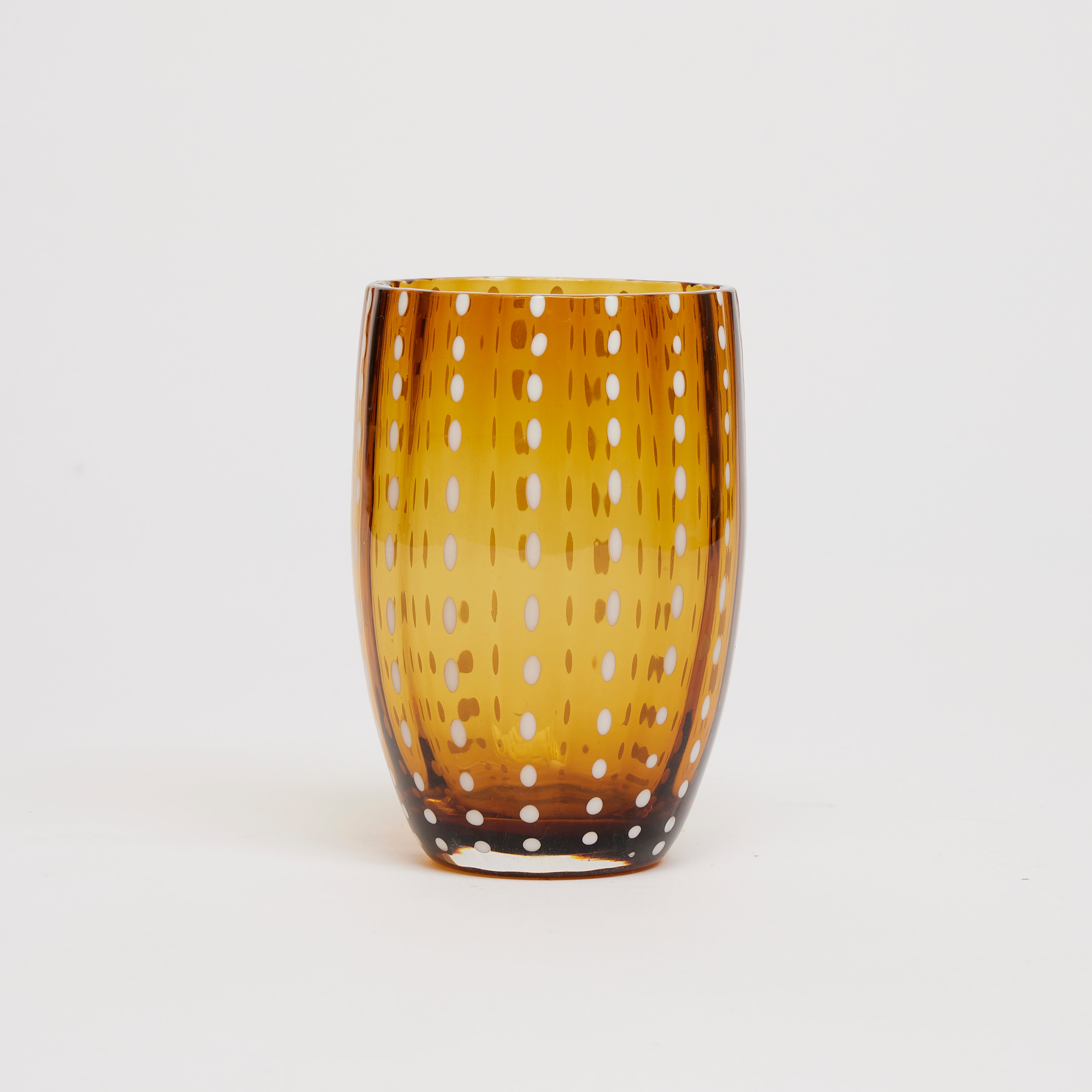 Rent: Dark Amber Speckled Water Glass