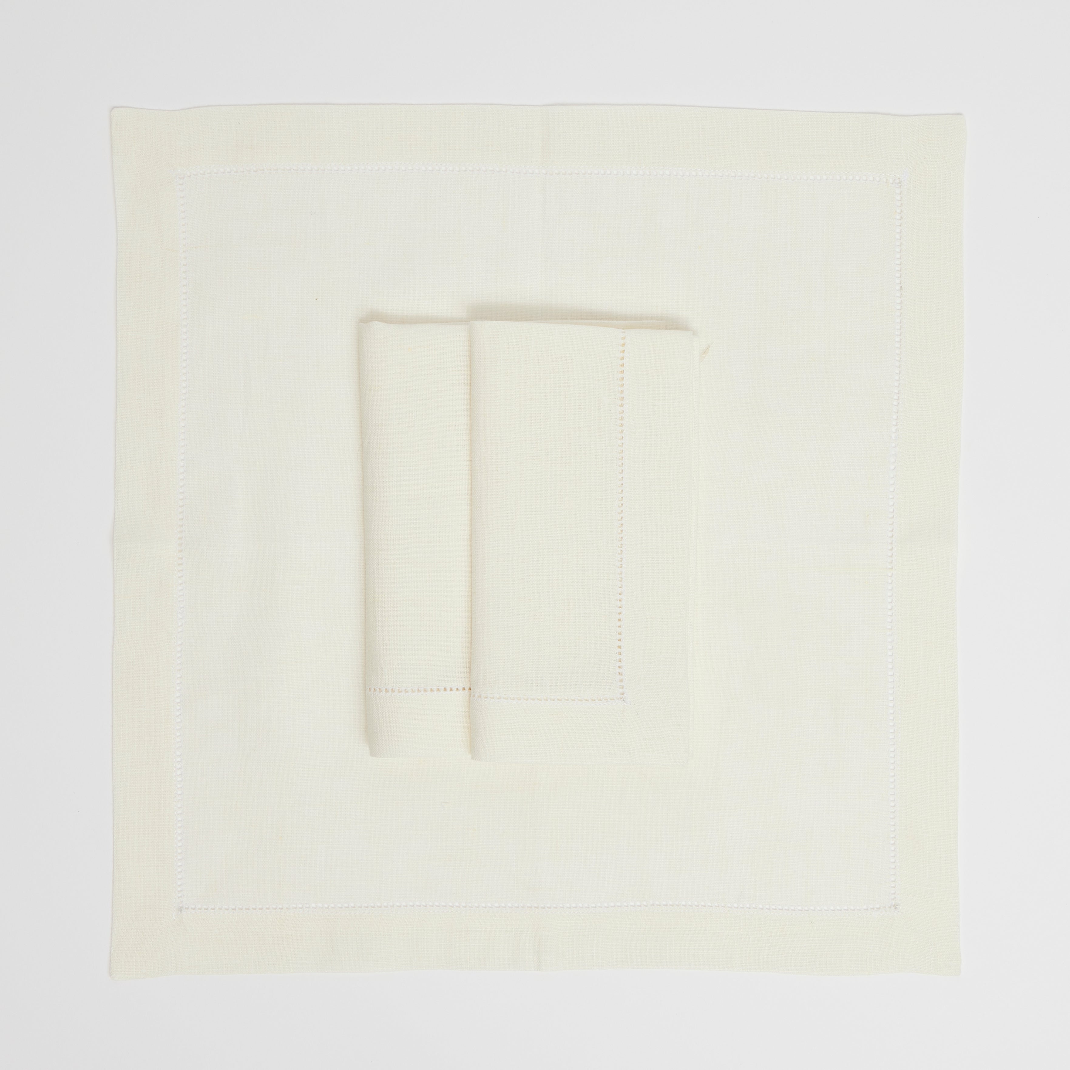 Rent: White Hemstitch Napkins