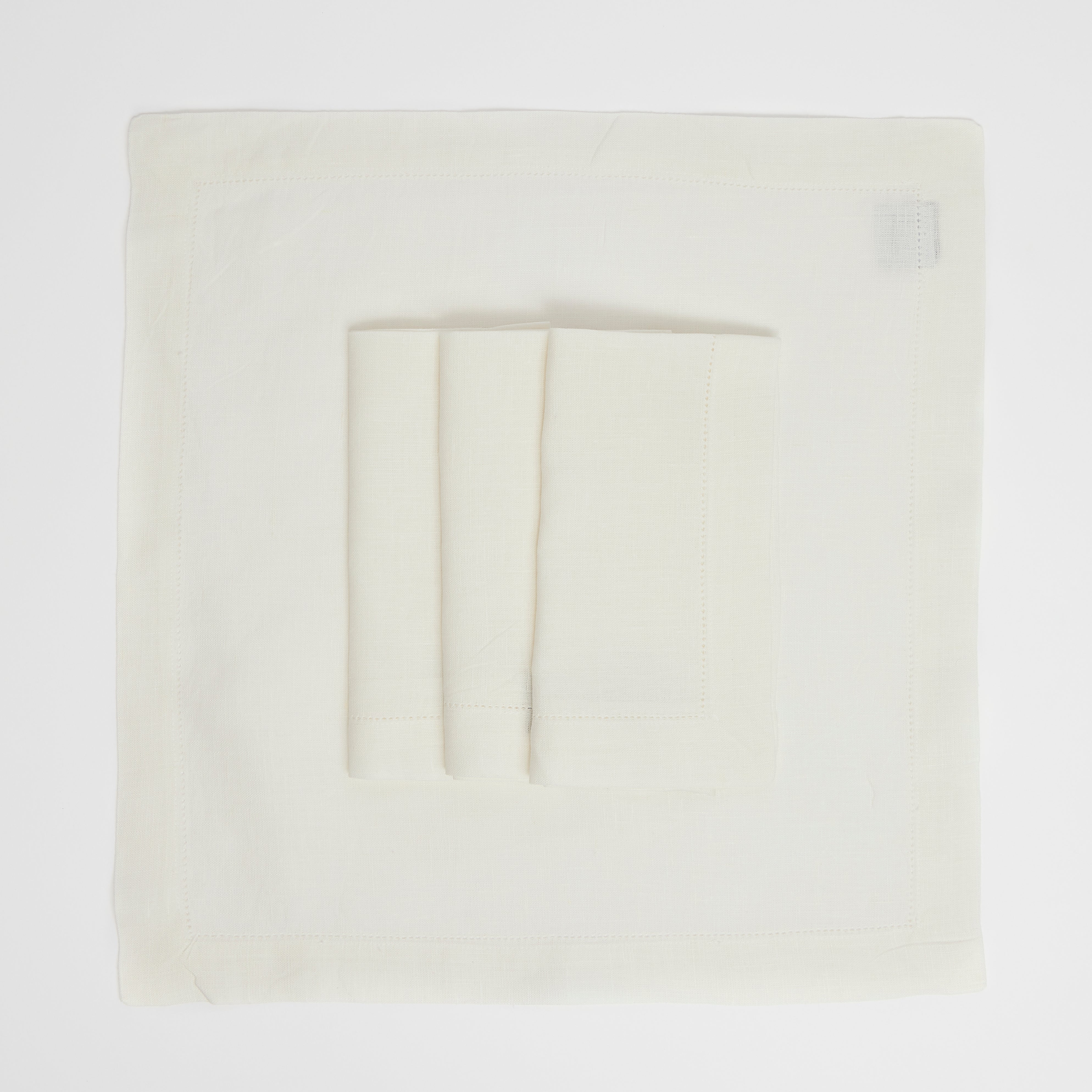Cream Hemstitch Napkins (set of 4)