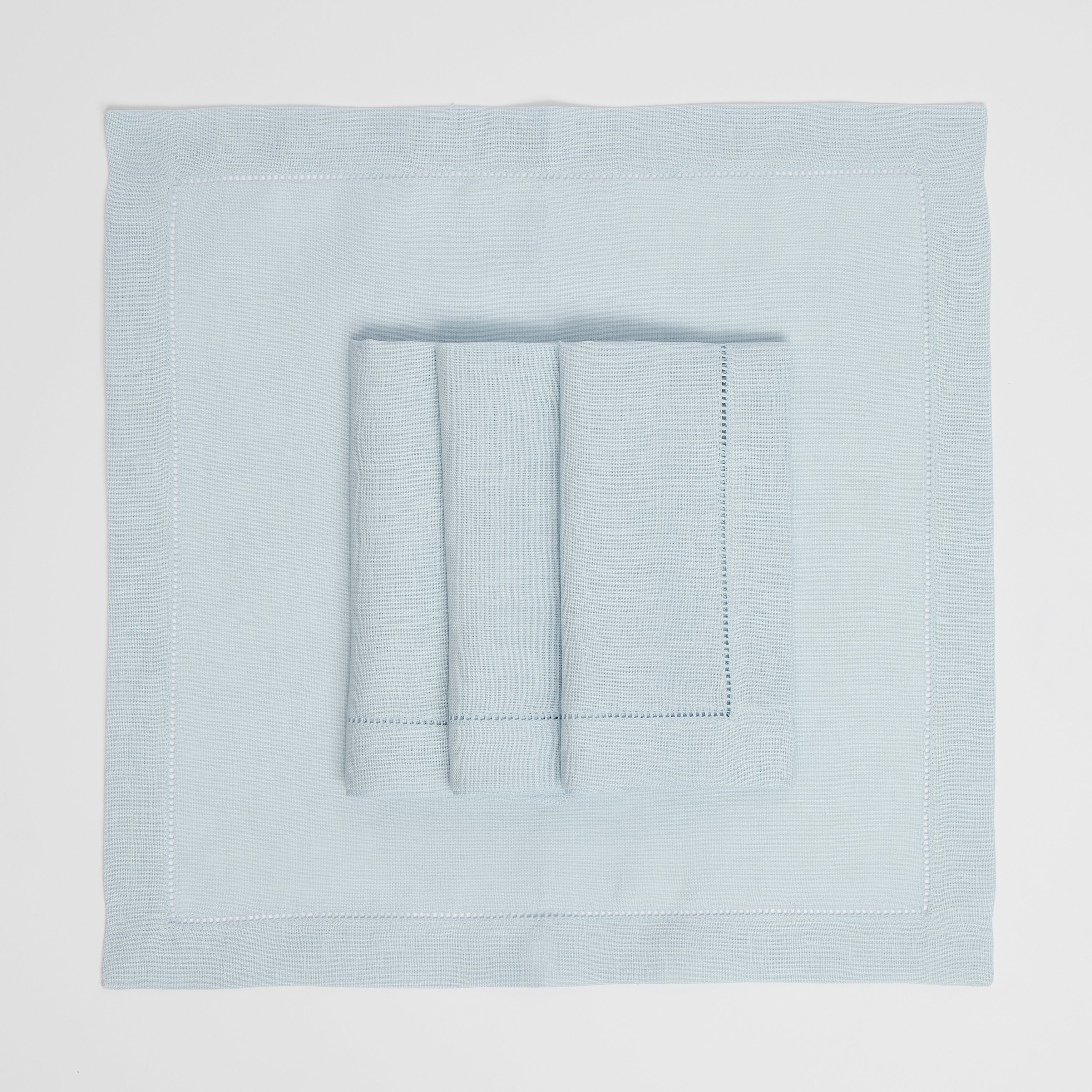 Rent: Sky Blue Hemstitch Napkins