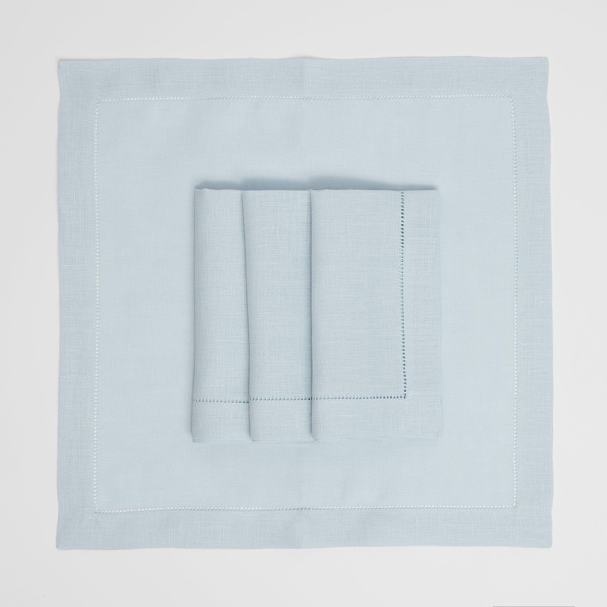 Rent Sky Blue Hemstitch Napkins