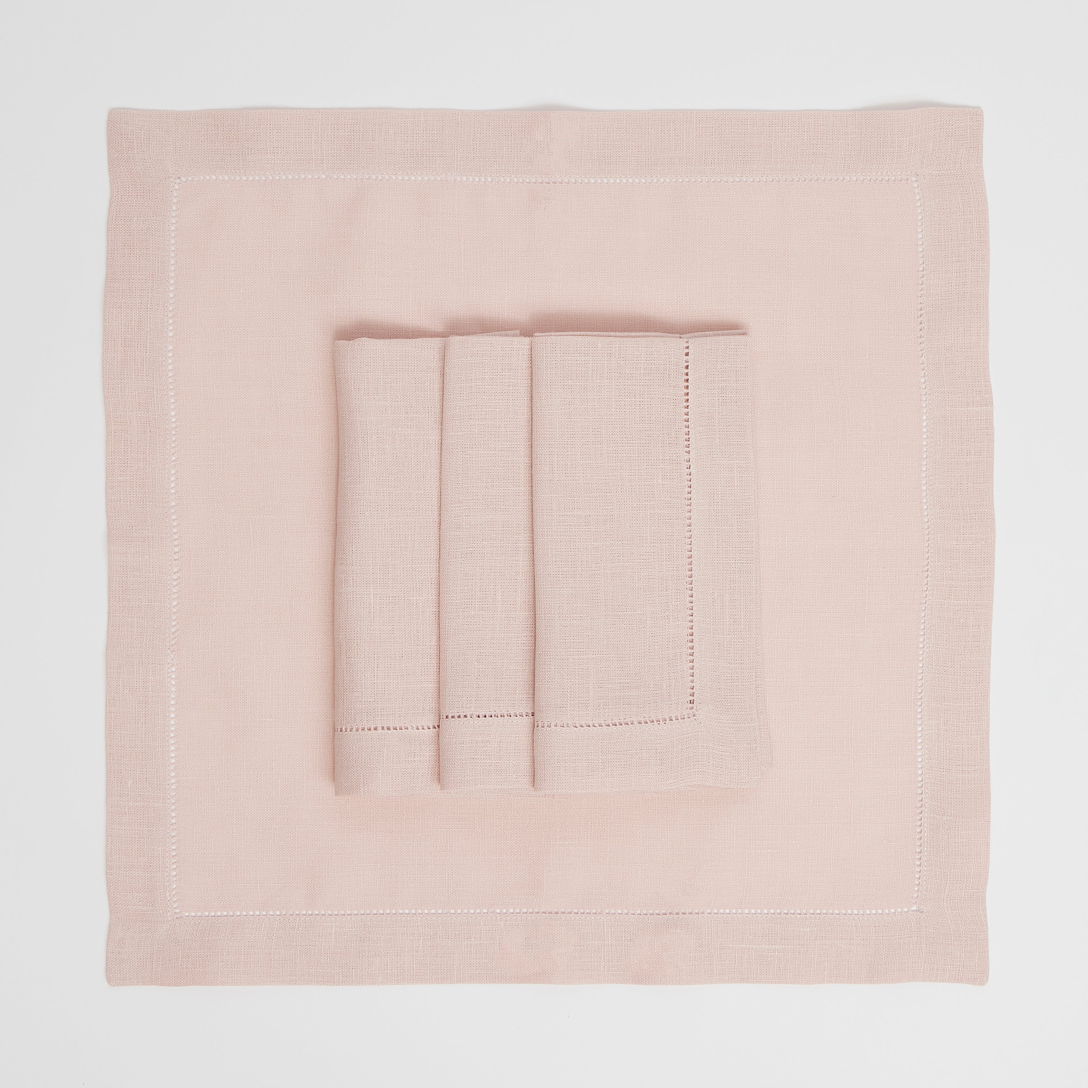 Dusty Pink Hemstitch Napkins