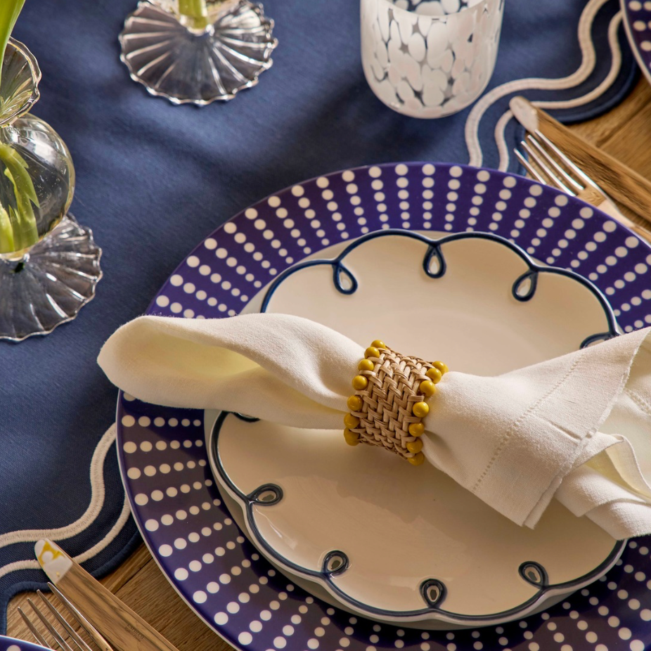 Rent: Yellow Beaded Napkin Holder