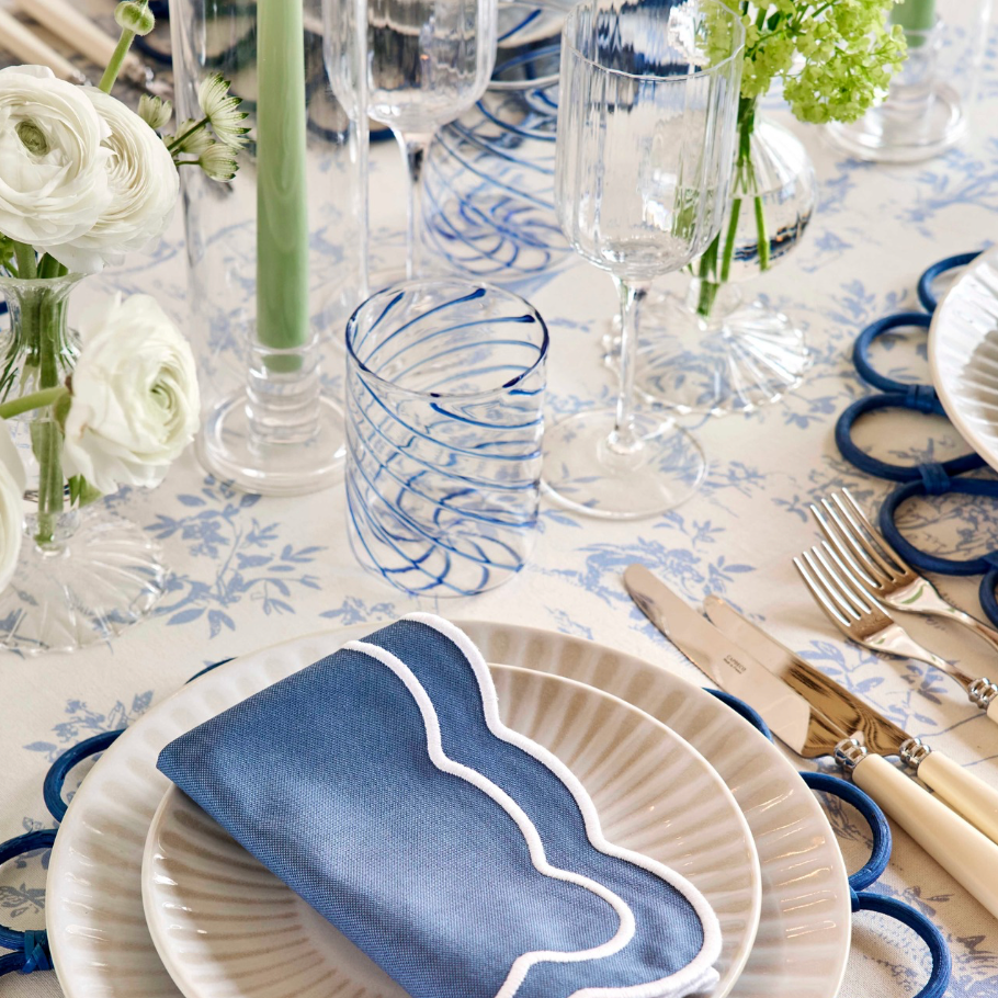 Blue Swirl Glasses (Set of 4)