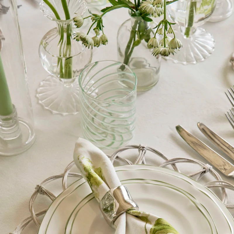 Rent: Green Swirl Glass