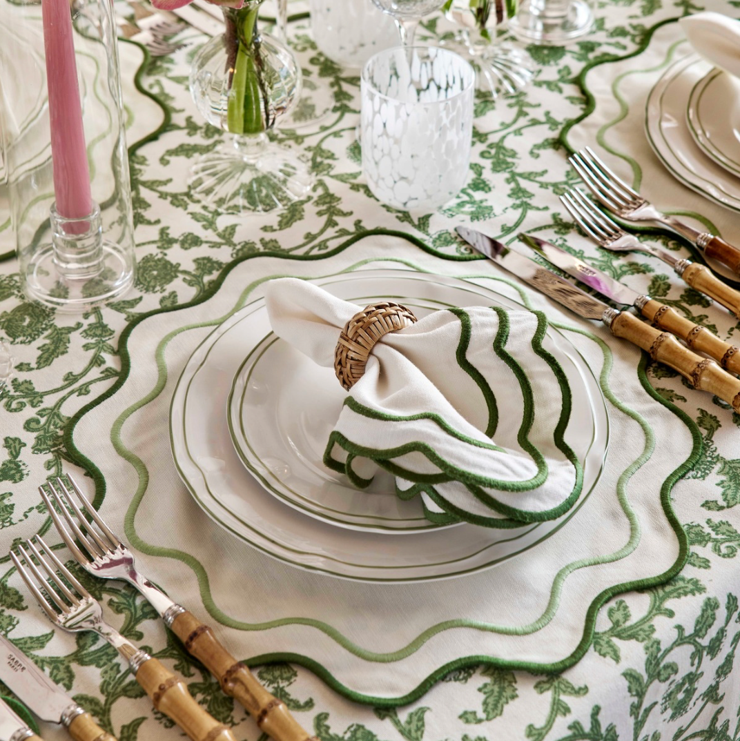Embroidered Apple Placemats