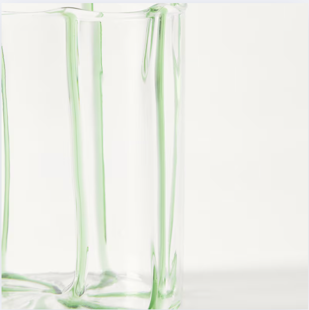 Rent: Green Stripe Glass