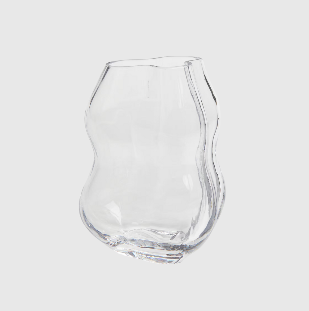 Rent: Clear Wavy Bud Vase