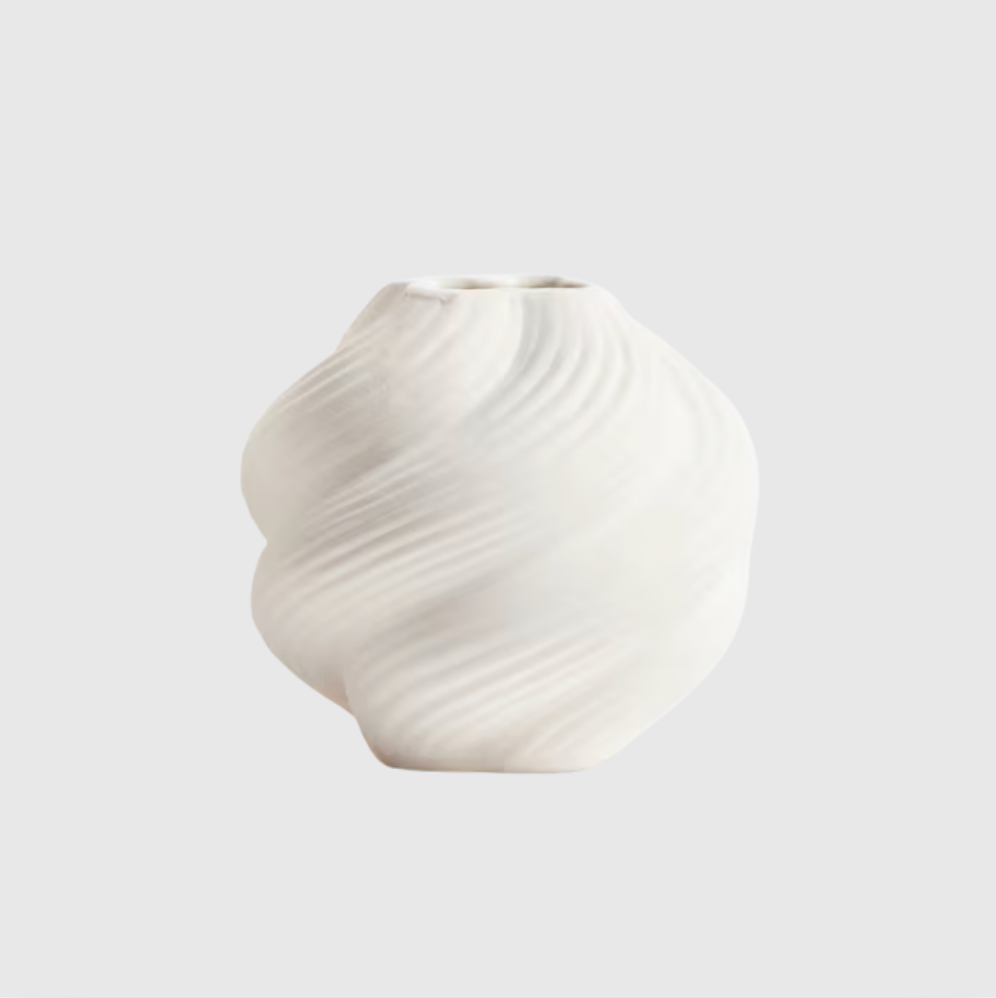 Rent: Small Stone Swirl Bud Vase