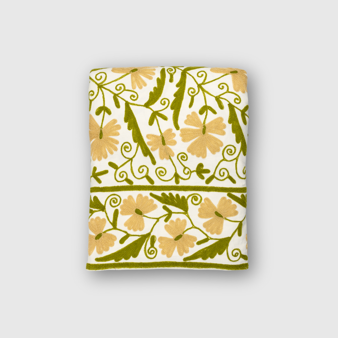 Autumn Suzani Embroidered Tablecloth - 180x300cm