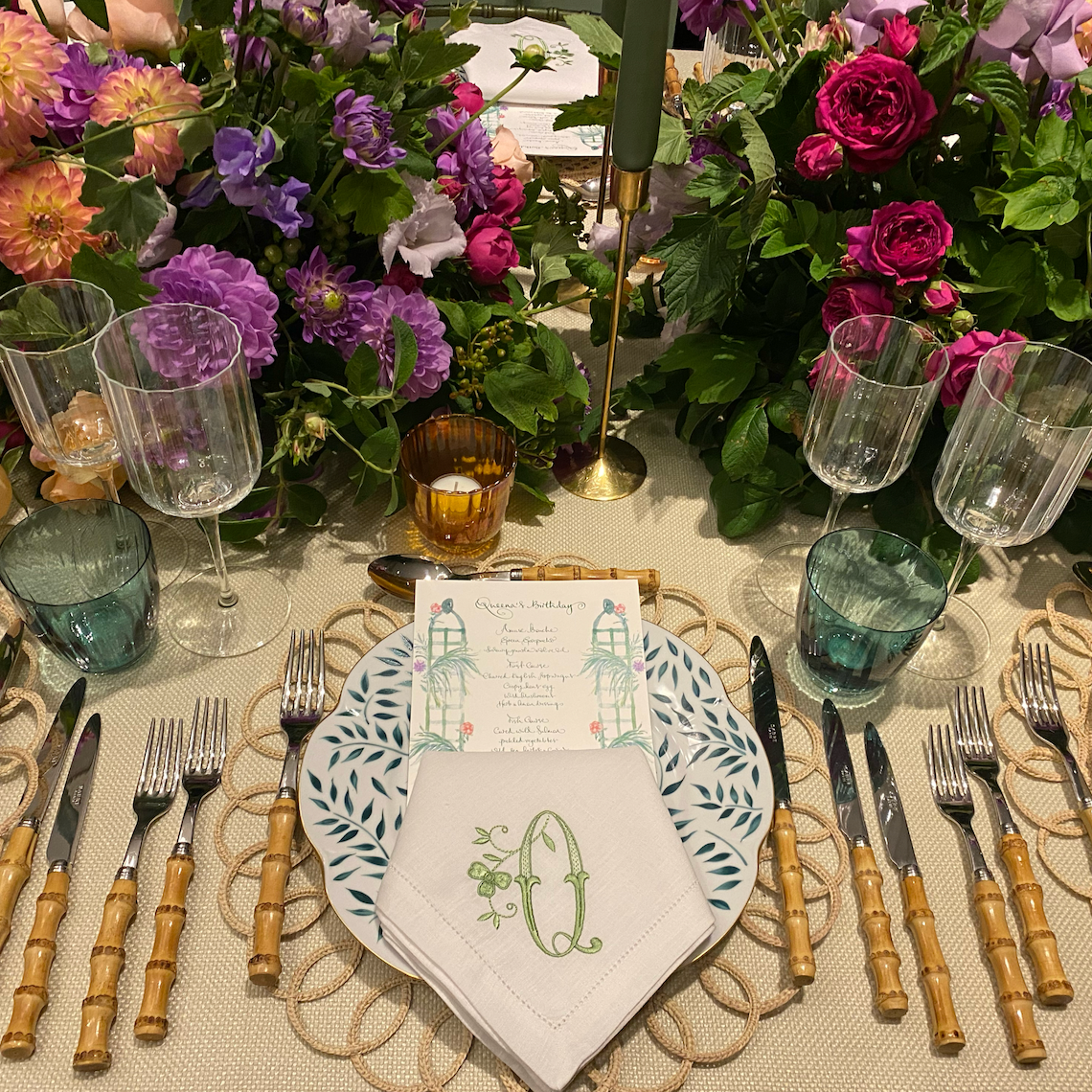 Rent: Green & Gold Leaves Dinner (28cm)