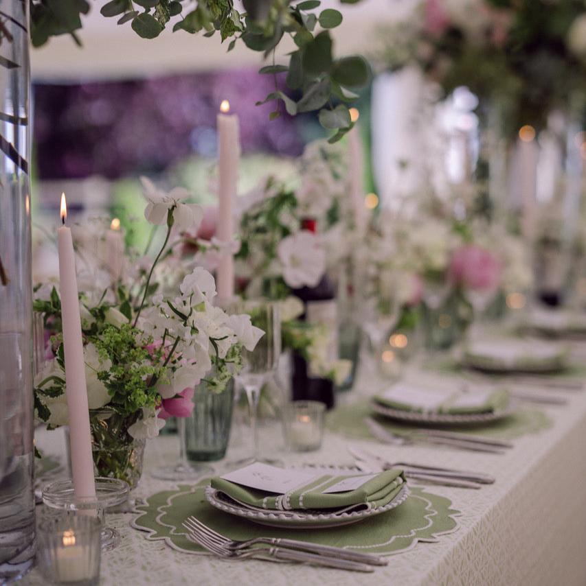 Rent: Esme Green Tablecloth