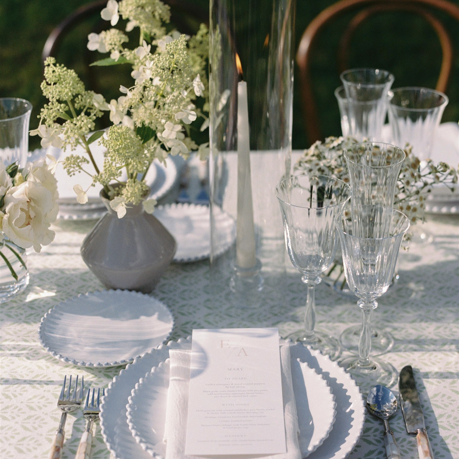 Rent: Esme Green Tablecloth