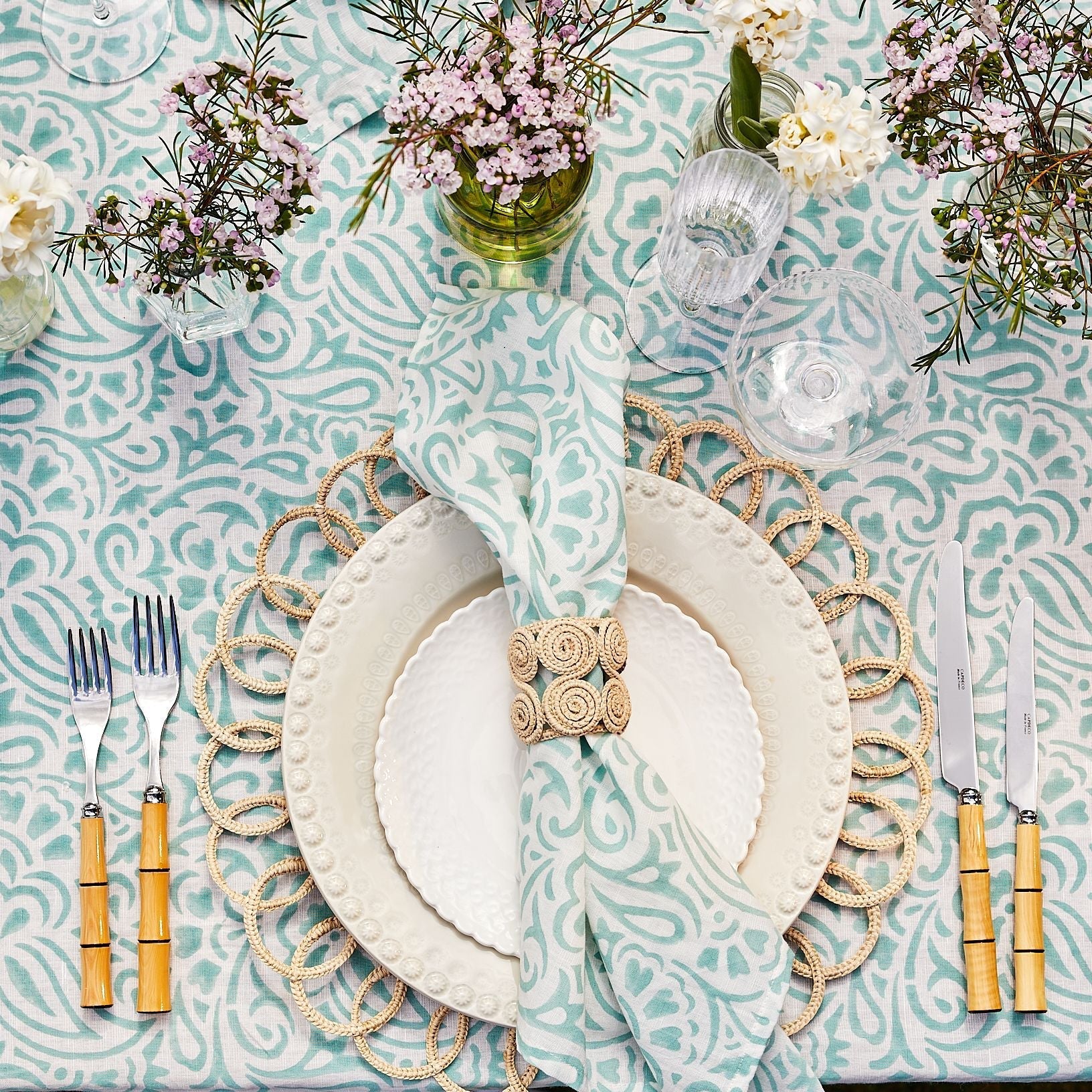 Rent: Turquoise Amelia Napkin (35x35cm)