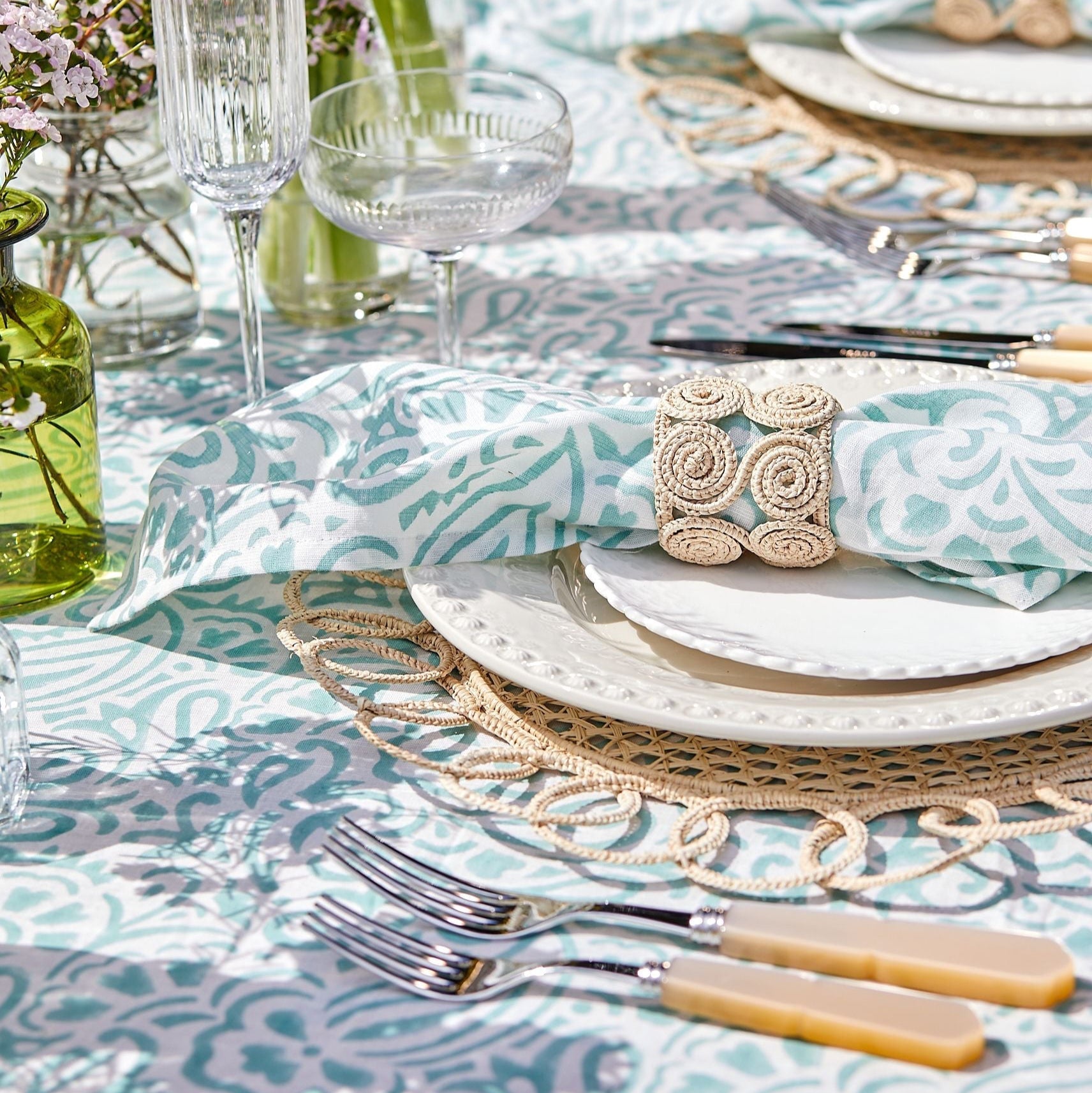 Rent: Turquoise Amelia Napkin (35x35cm)