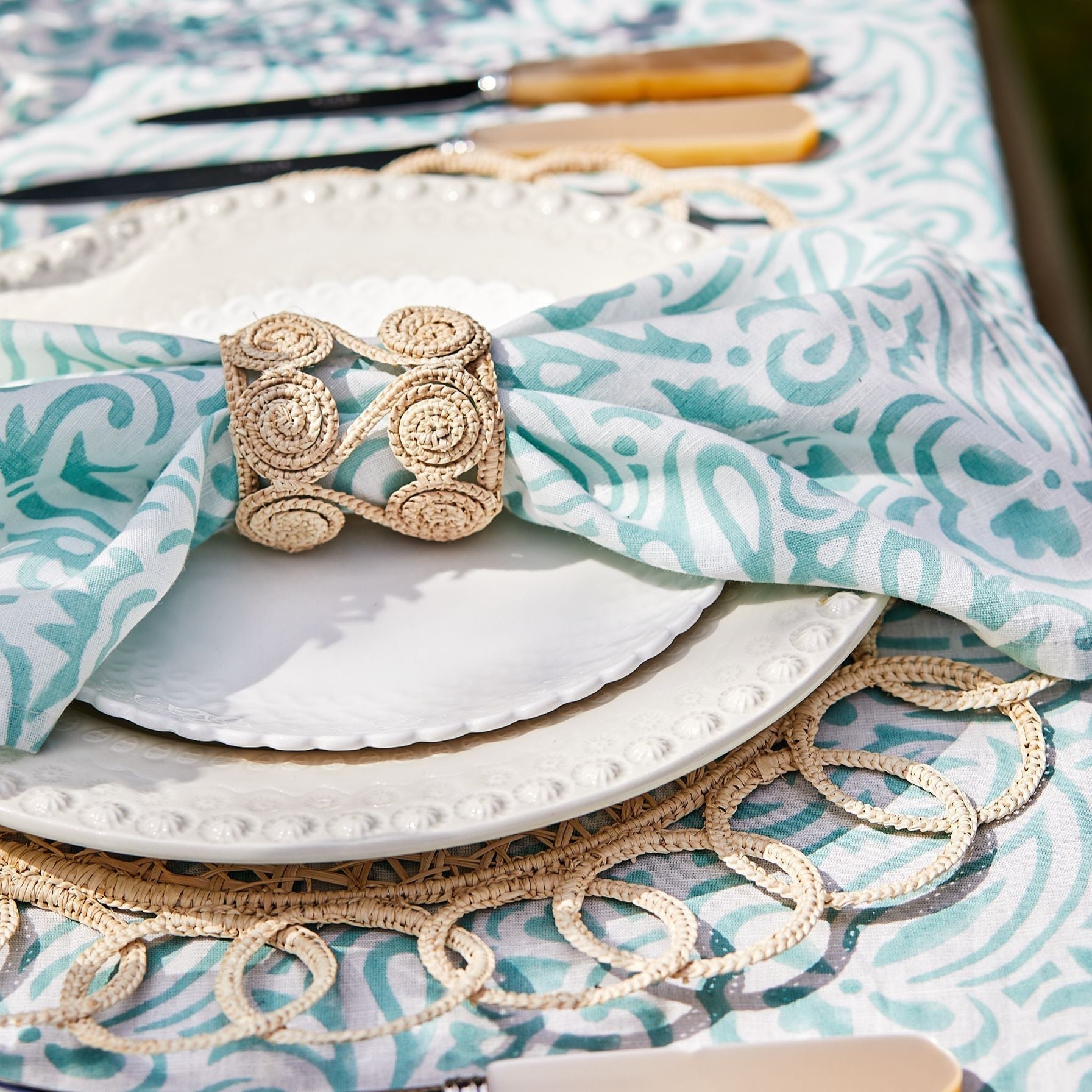 Rent: Turquoise Amelia Napkin (35x35cm)