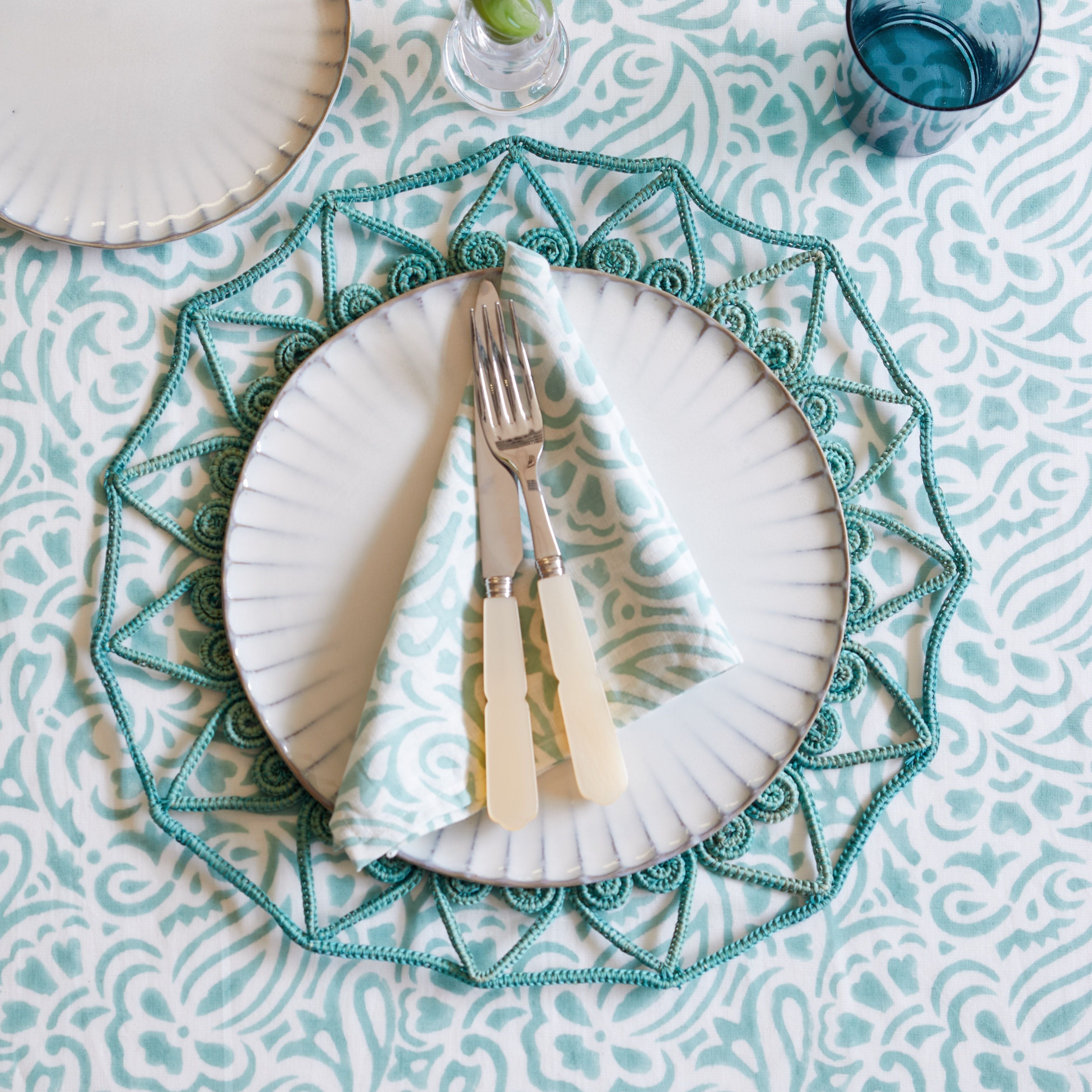 Rent: Turquoise Amelia Napkin (35x35cm)