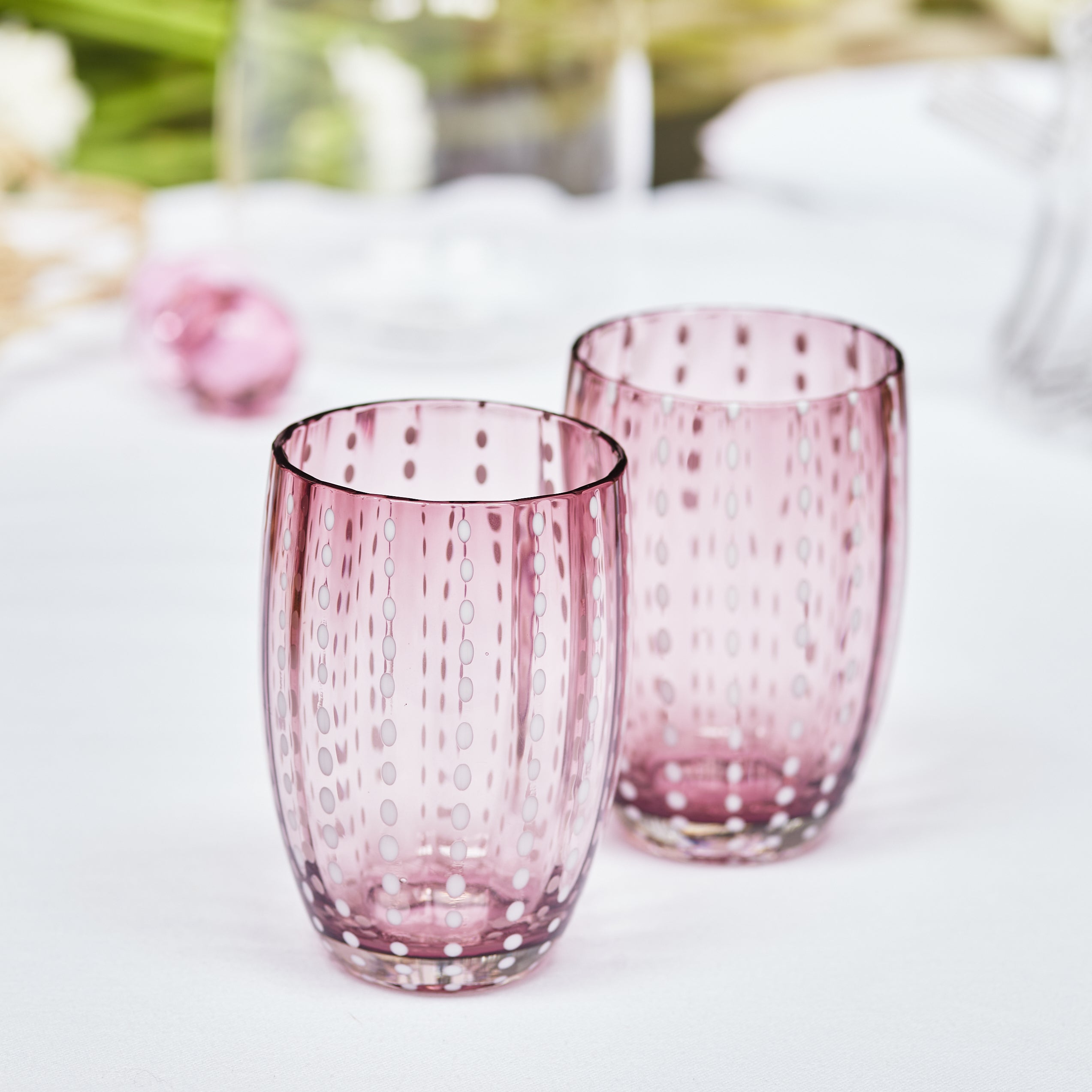 Rent: Purple Speckled Water Glass