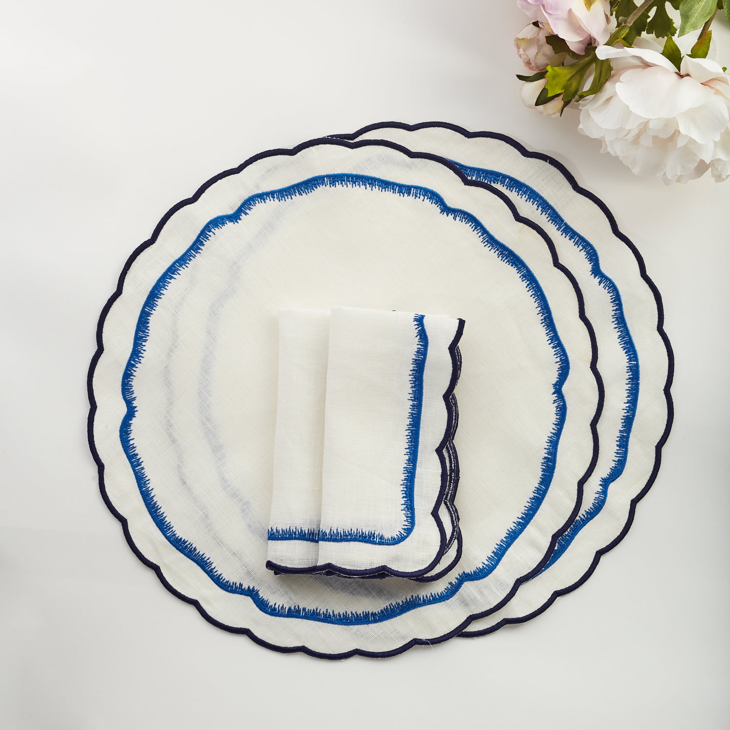 Safiya Blue Placemat & Napkin (set of 2)