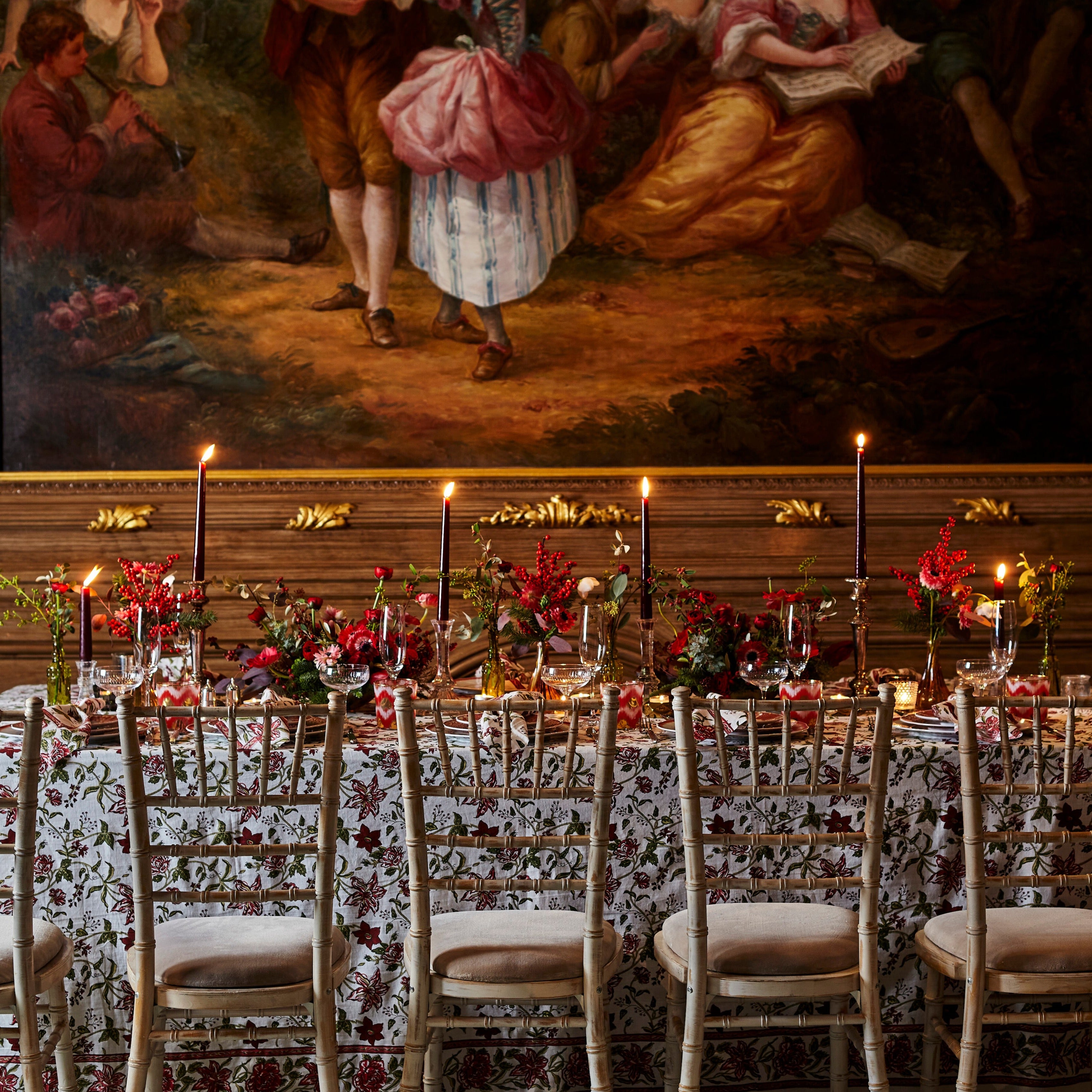 Allegra Red Tablecloth - 150x300cm