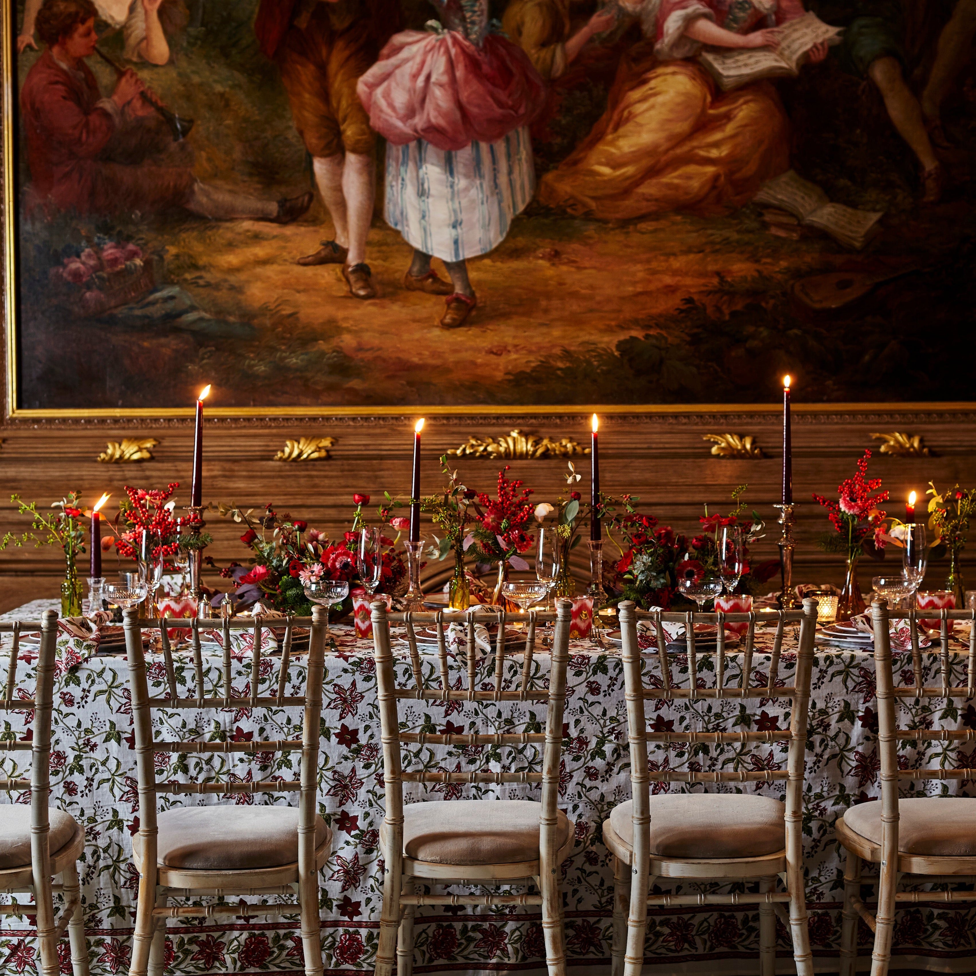 Rent: Allegra Red Tablecloth