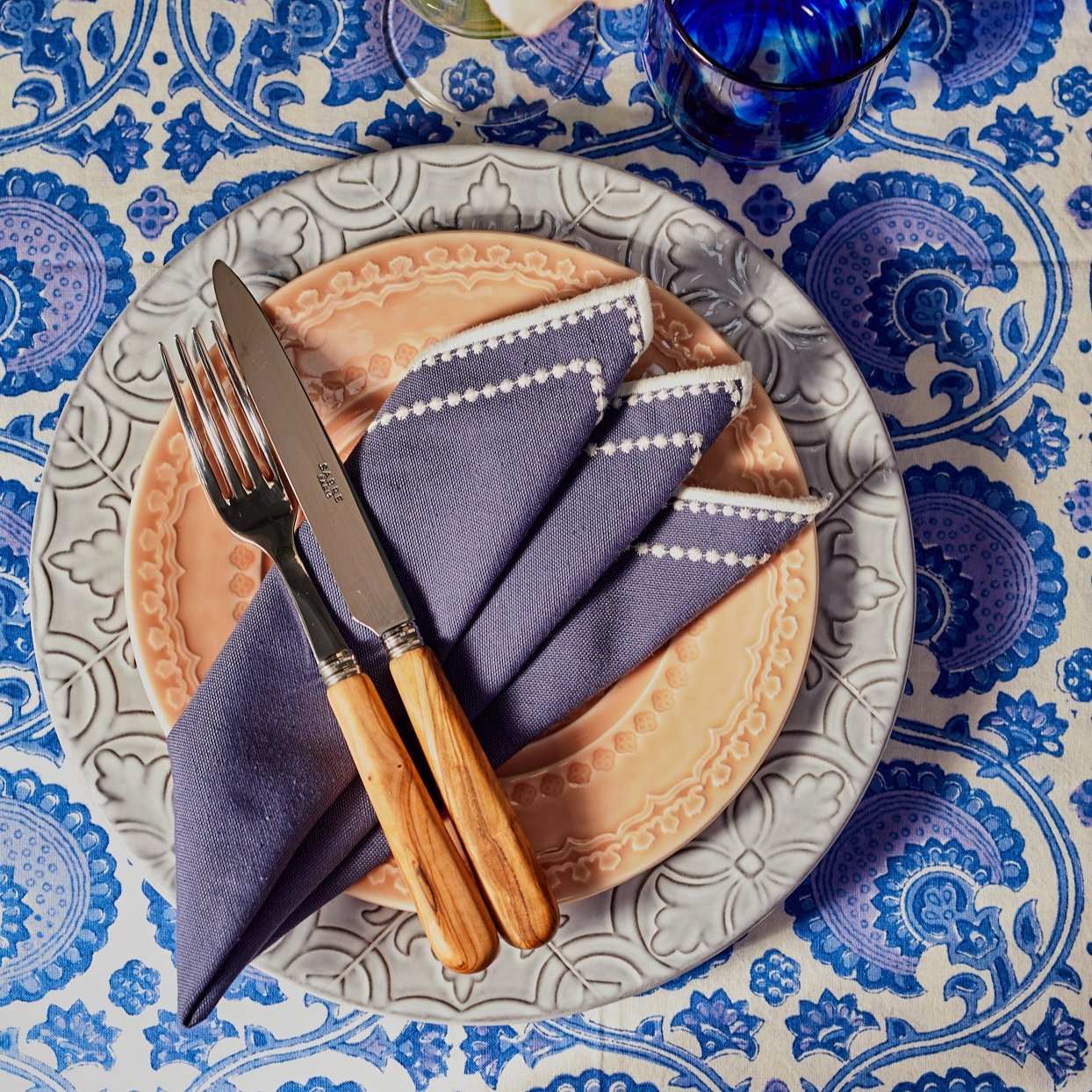 Rent: Portuguese Antique Blue Dinner