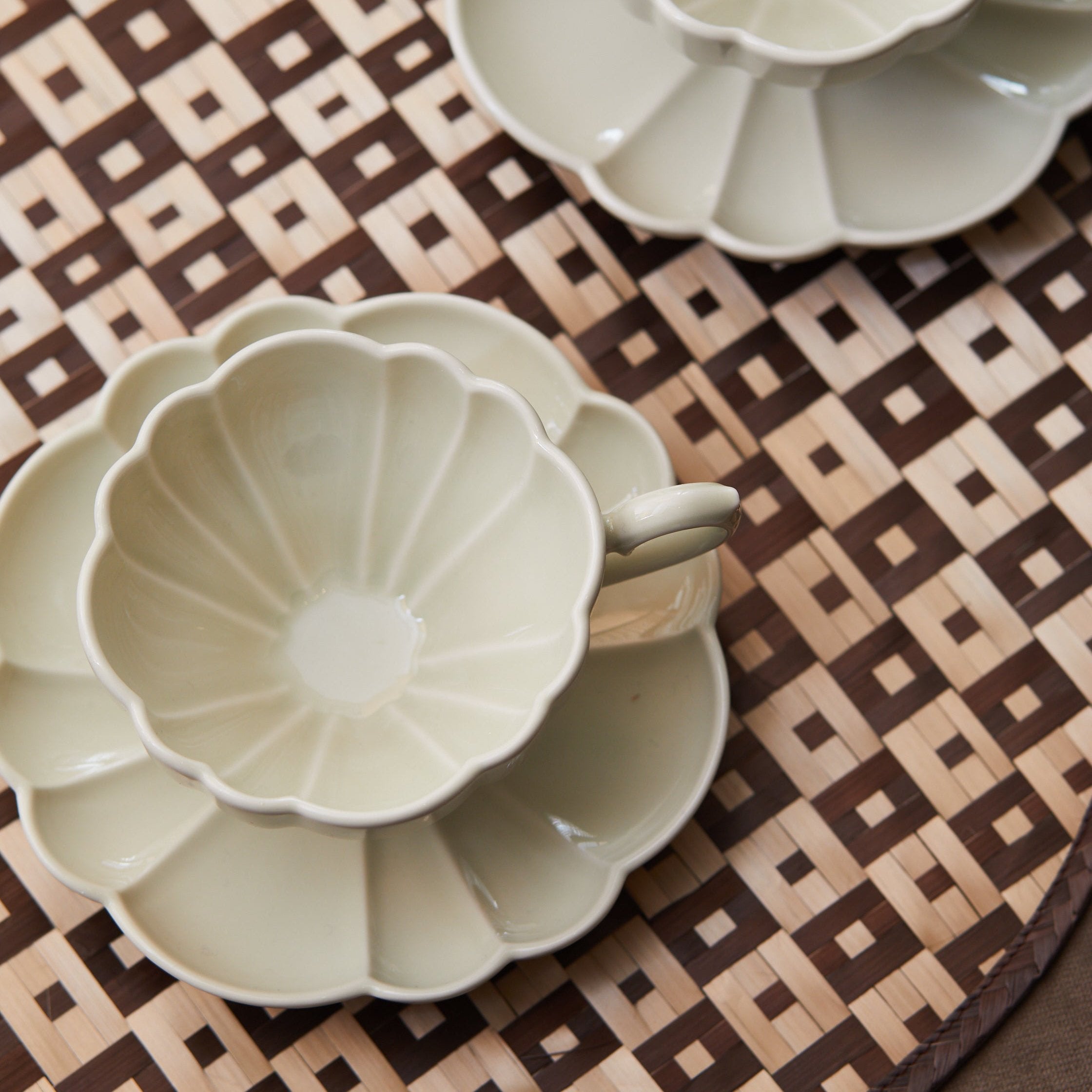 Rent: Blossom Green Teacup & Saucer