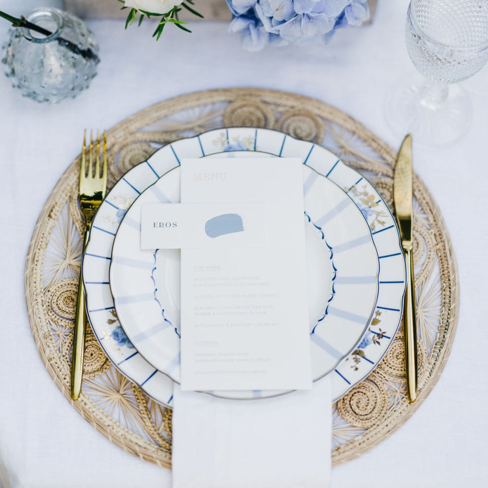 Rent: Swirl Wicker Placemat Natural (35cm)