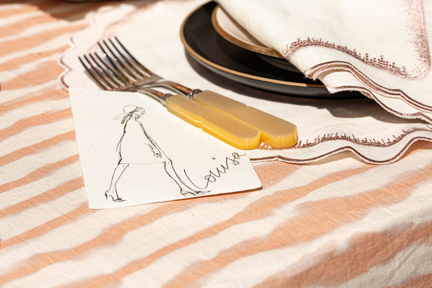 Anna Mason x Maison Margaux 'Florence' - Placemat & Napkin (set of 2)