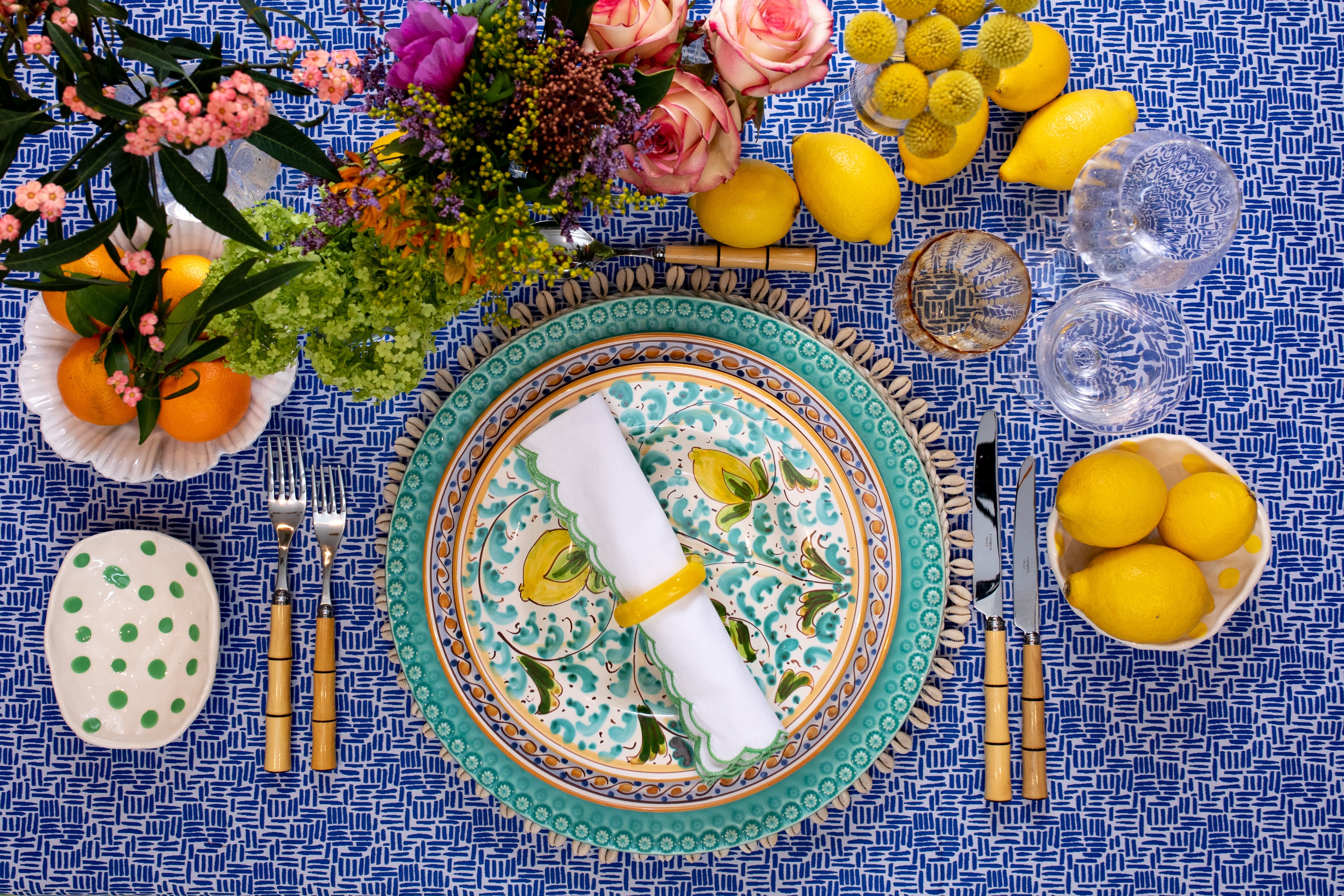 Fantasia Acqua Green Charger (set of 5) - Preloved