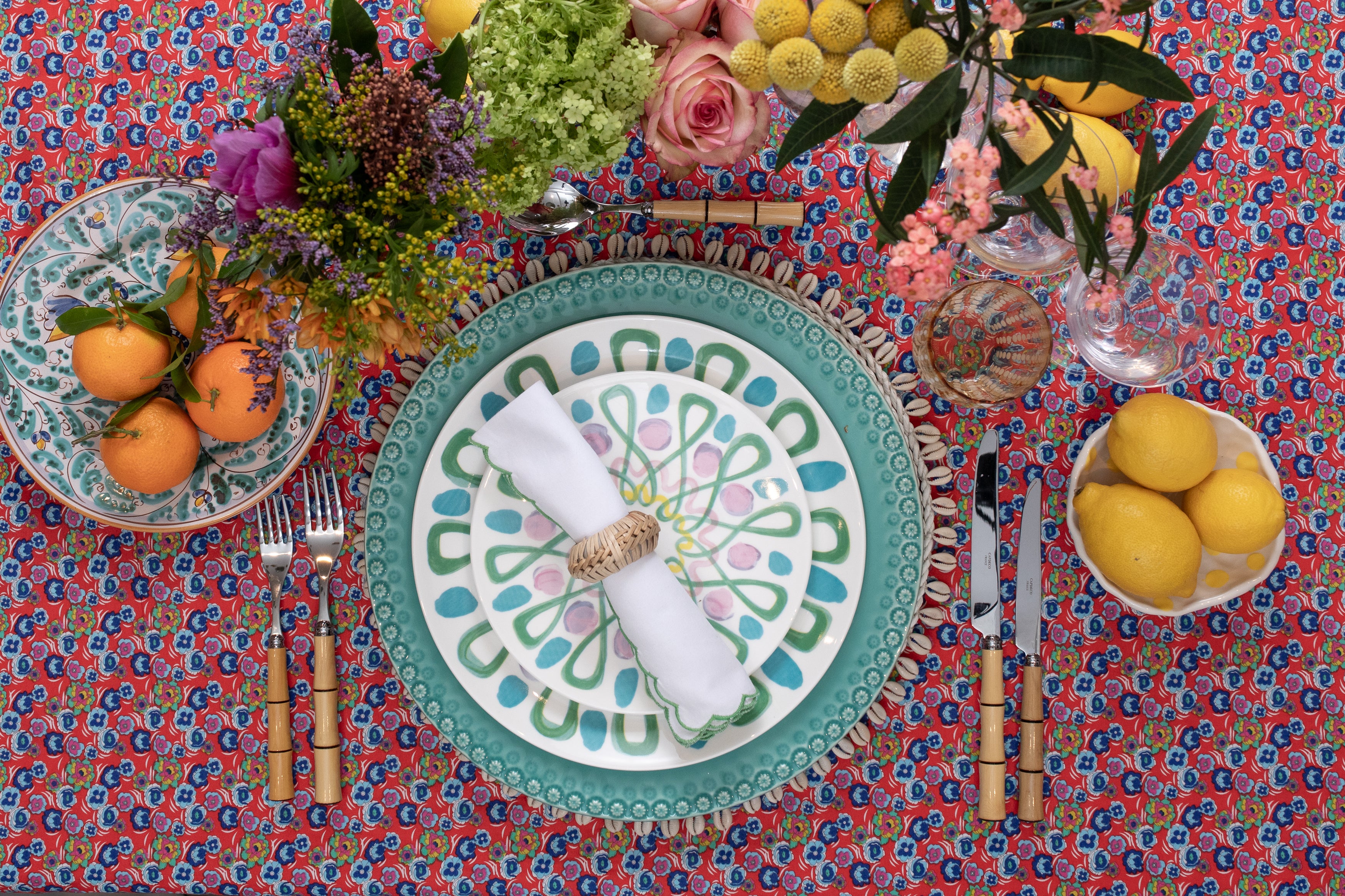 Fantasia Acqua Green Charger (set of 5) - Preloved