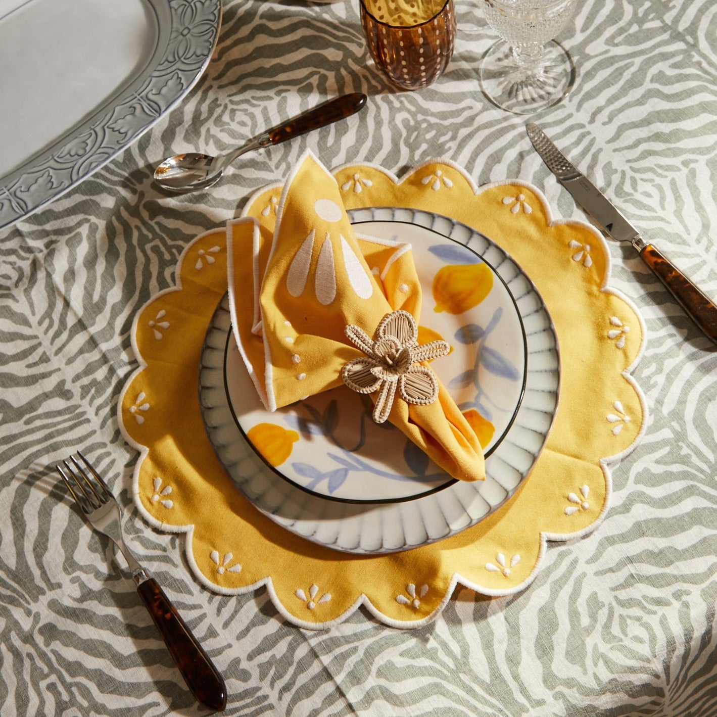 Grey Zebra Tablecloth - 150x300cm