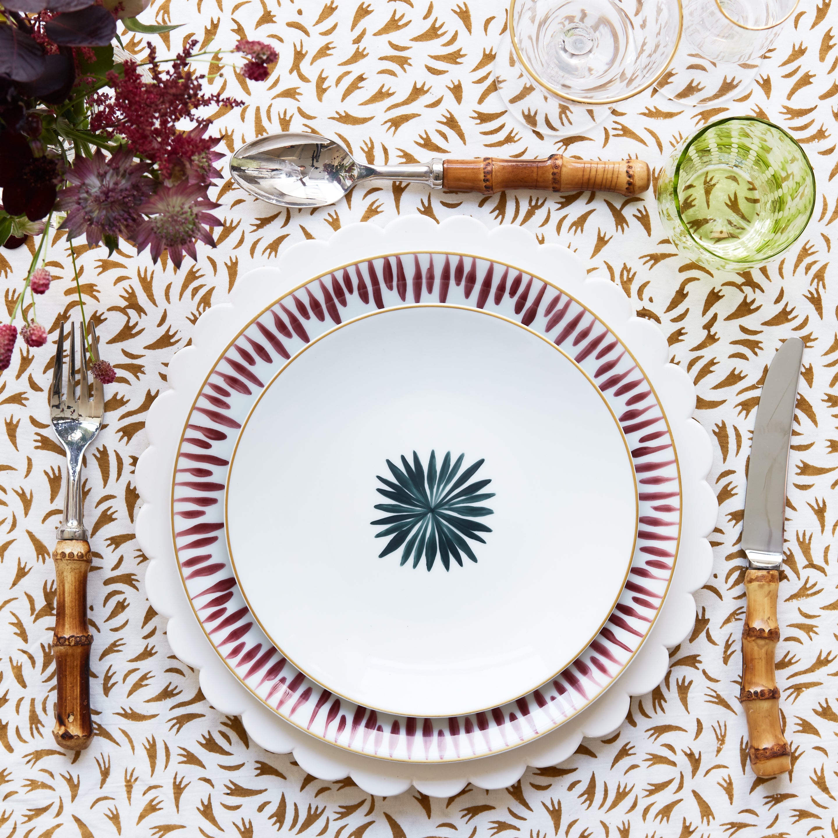 Rent: Apple Green Speckled Water Glass