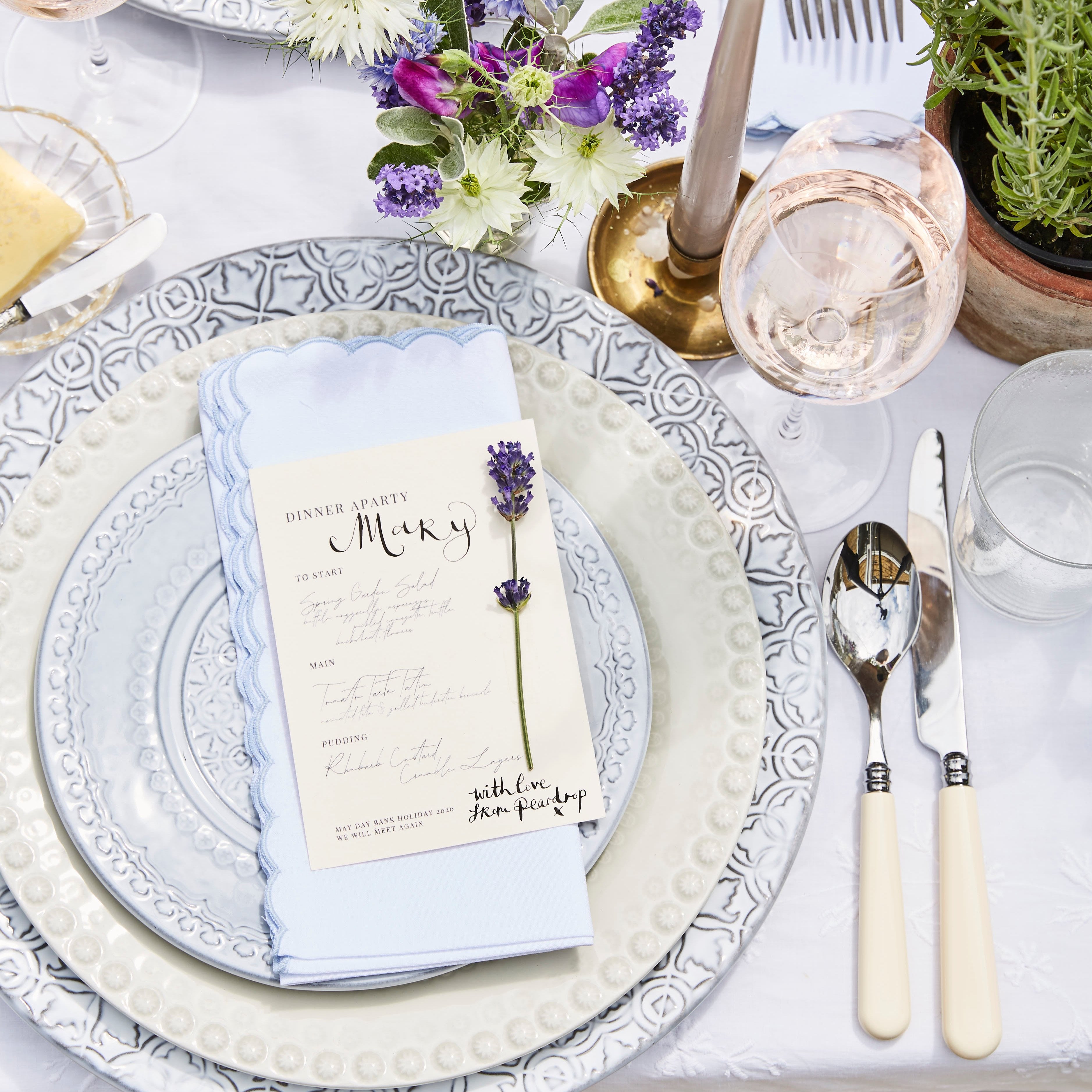 Rent: Portugese Antique Blue Dessert