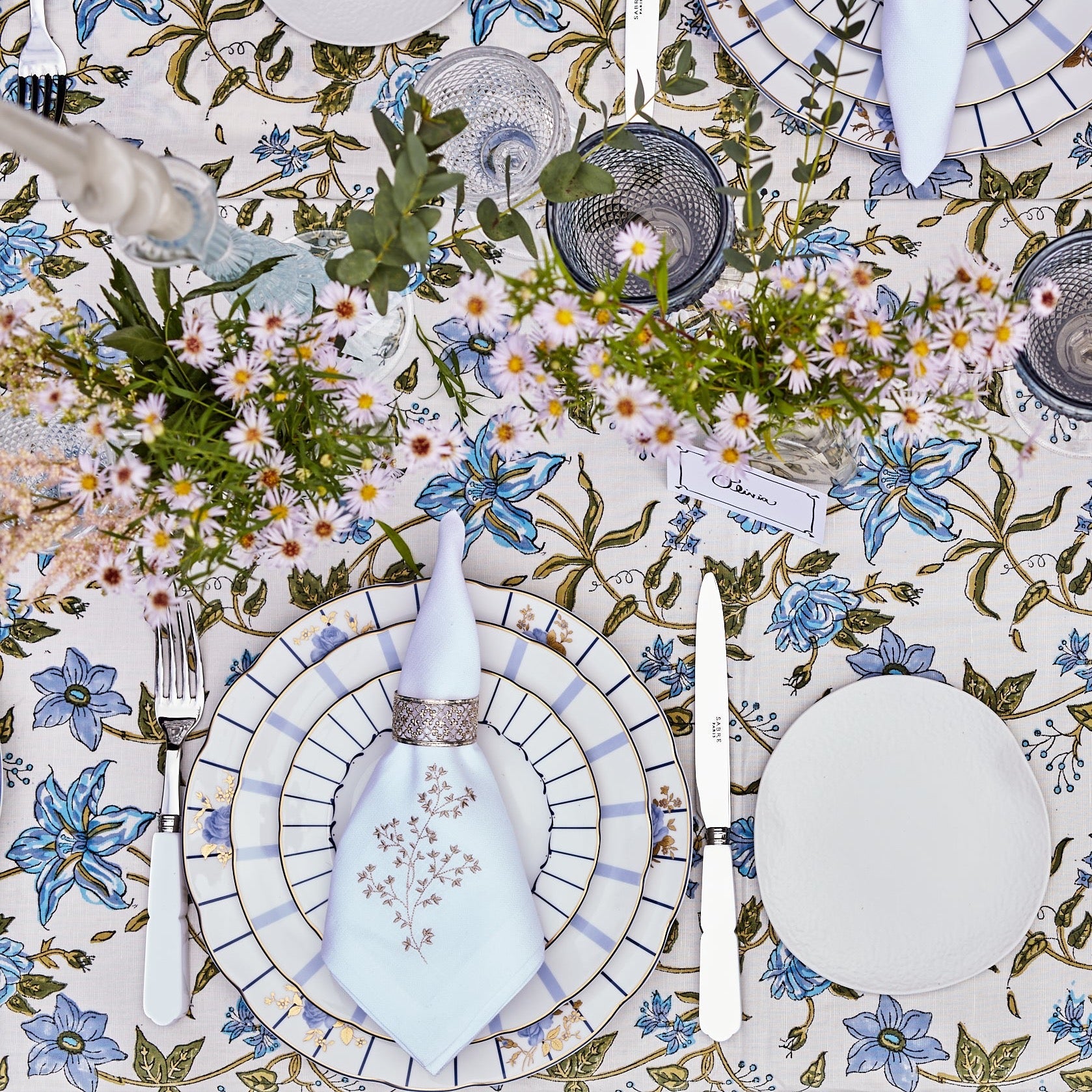 Rent: Allegra Blue Tablecloth