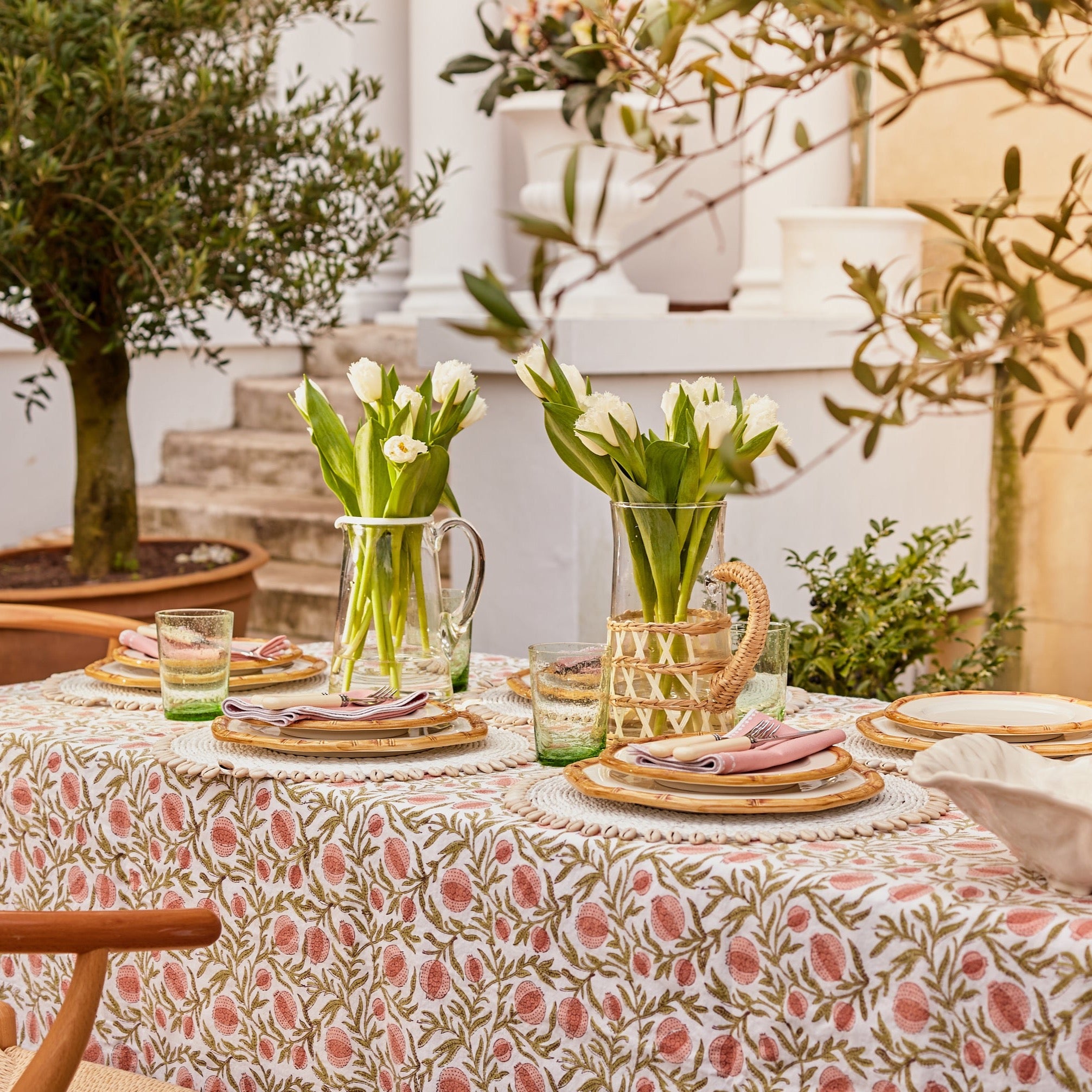 Rent: Alana Pink Pomegranate Tablecloth