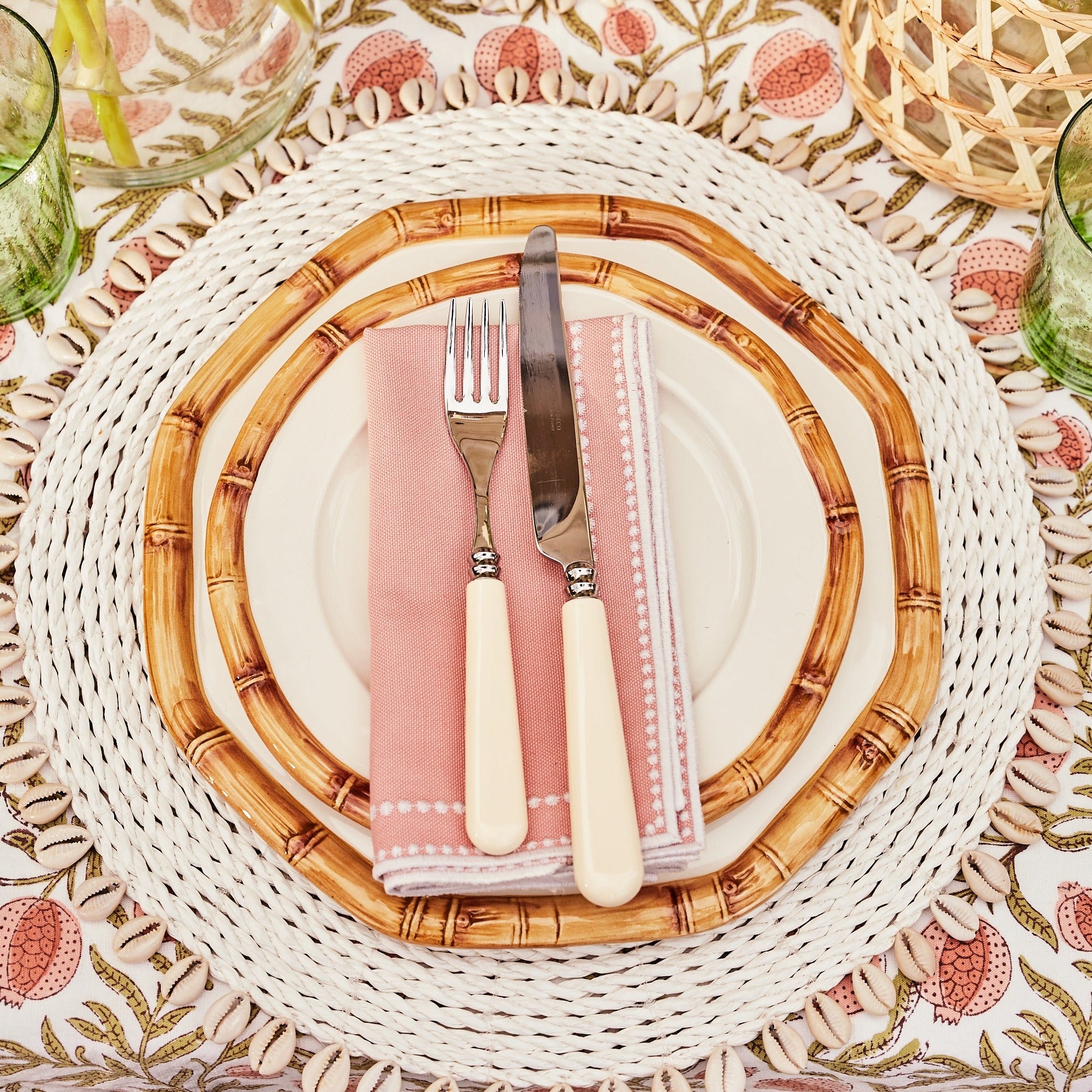 Abigail Pink napkin (set of 10) - Preloved